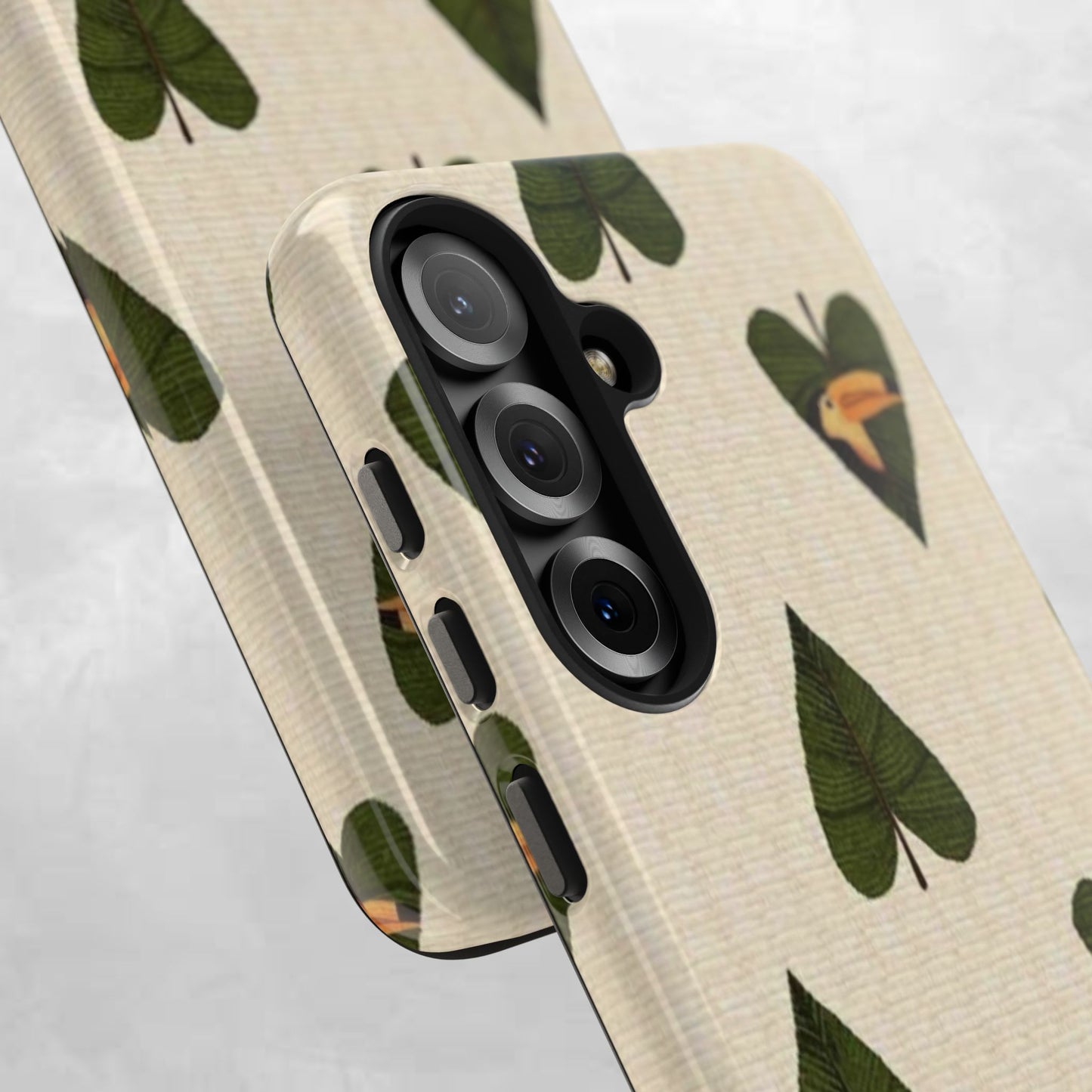 Tough Phone Case — Green Leaf Heart Pattern Tough Phone Case (Vibes and Vogue)