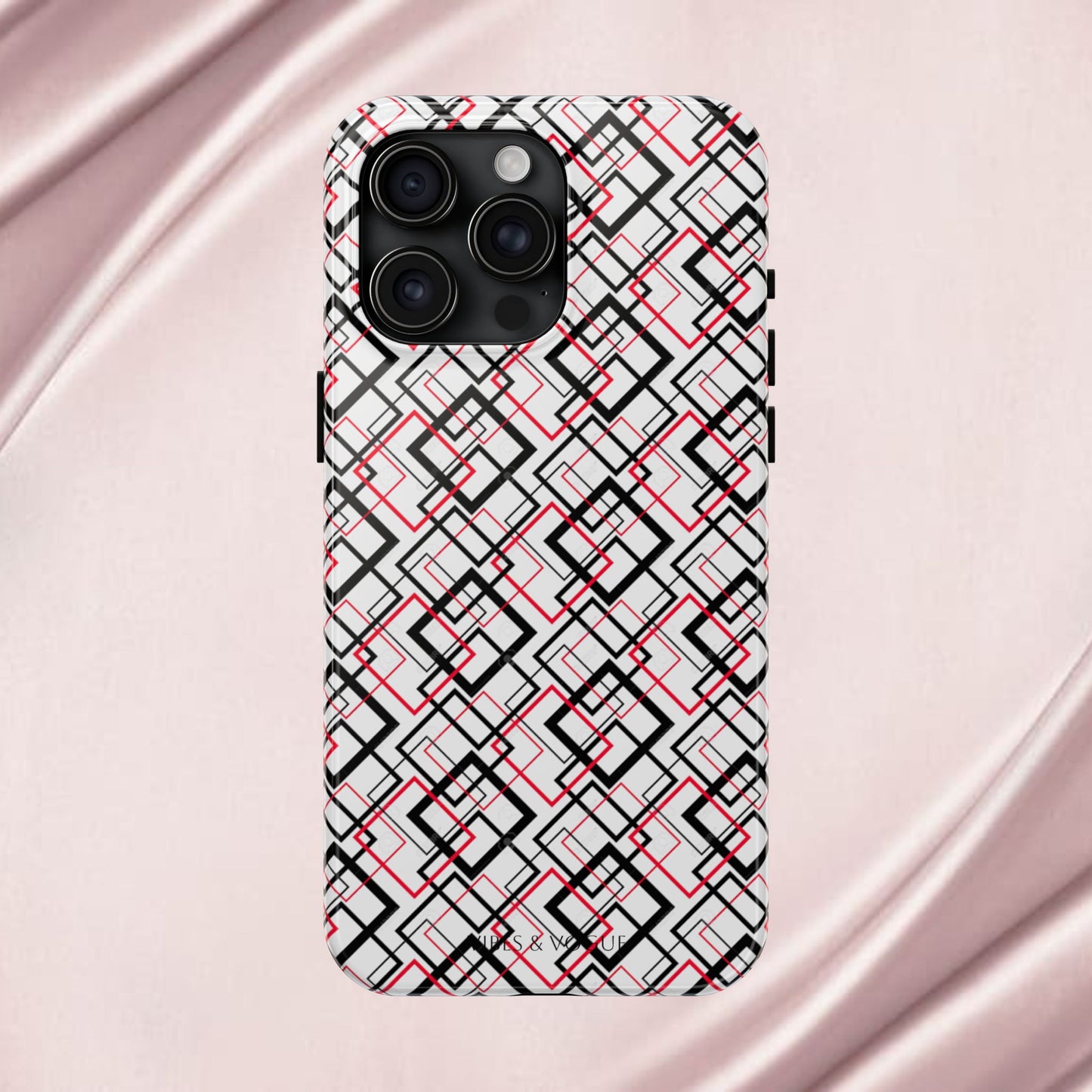 Stylish Geometric Tough Phone Case - Modern Design for Trendsetters