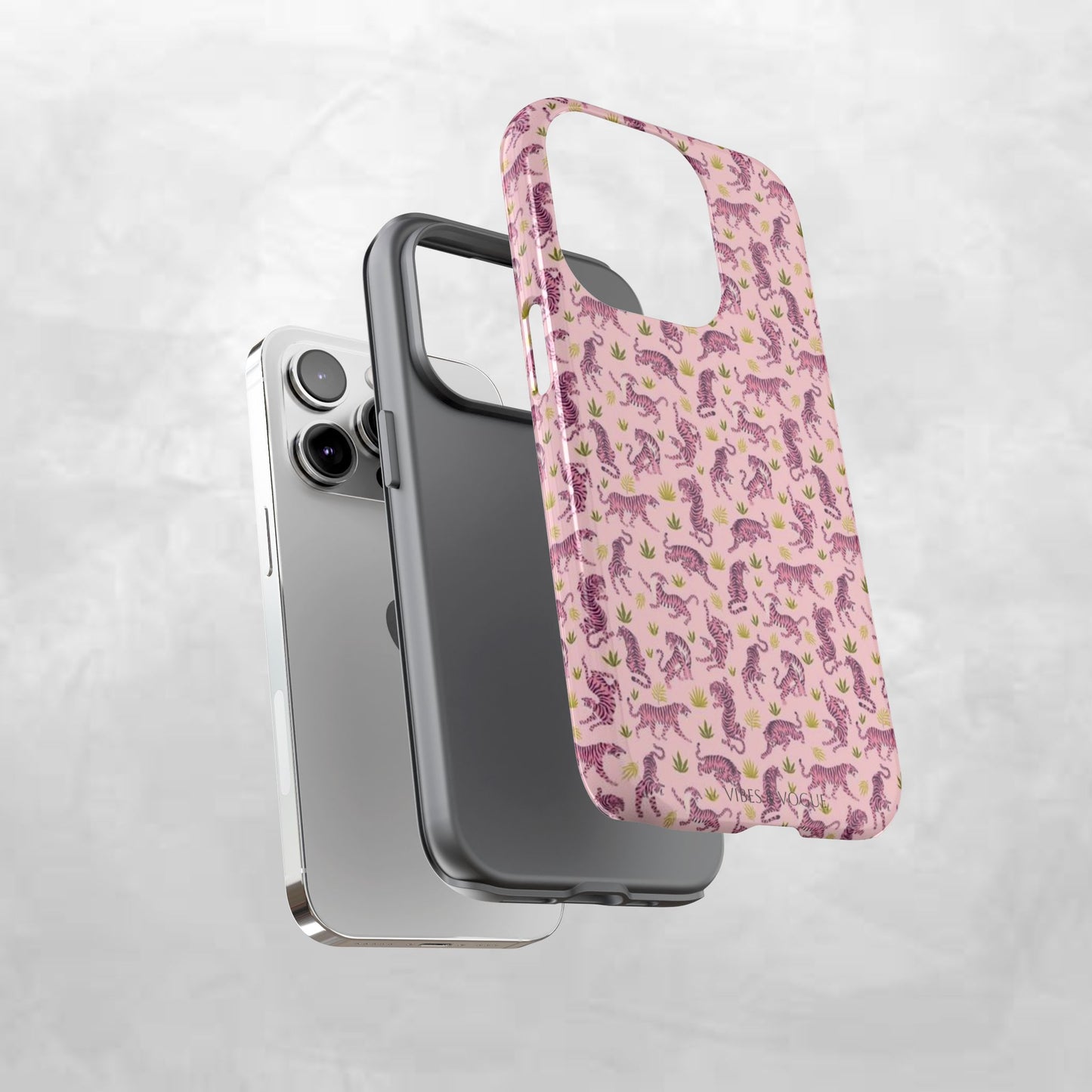 Pink Tiger Pattern Phone Case - Tough Cases