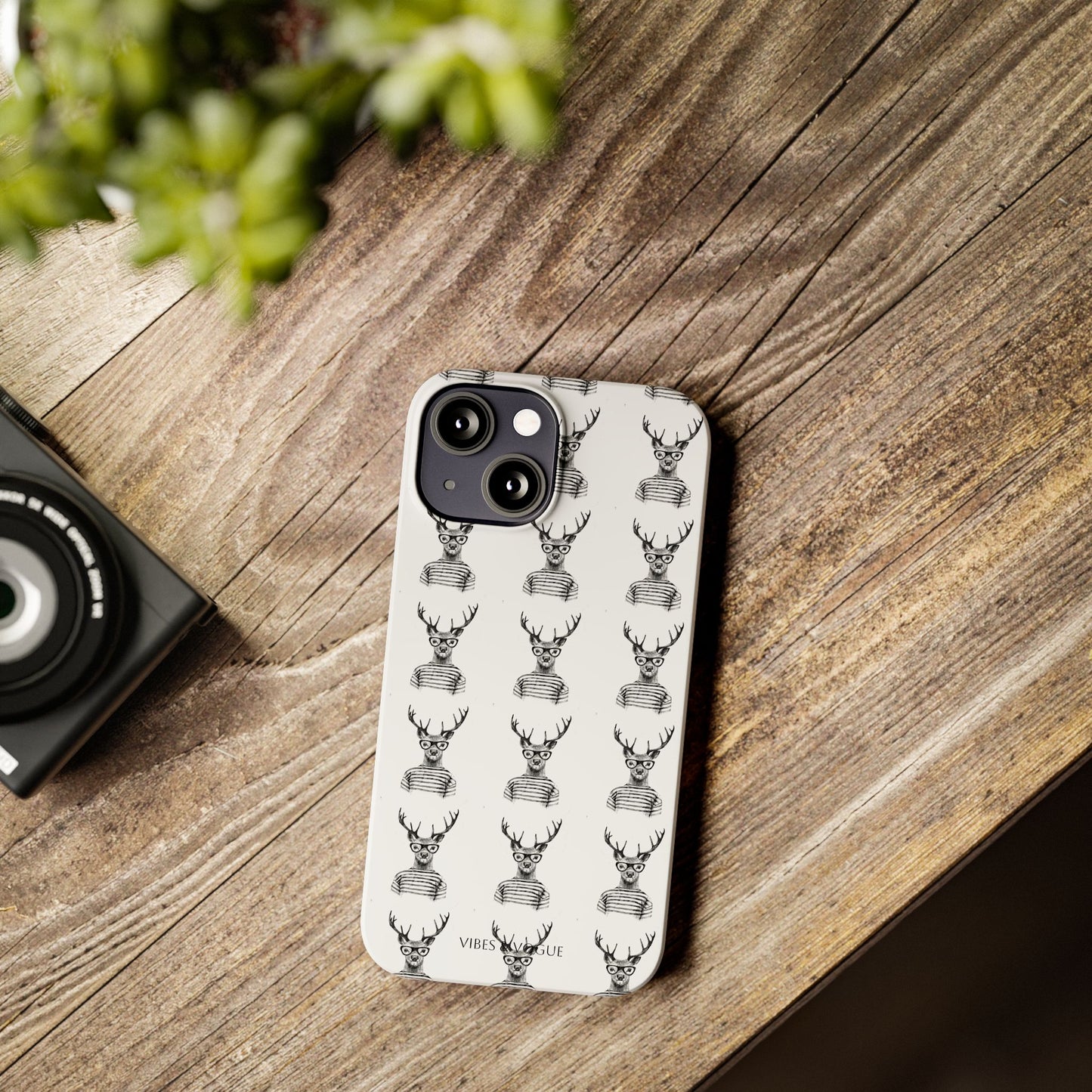 Stylish Slim Phone Case with Cool Stag Design