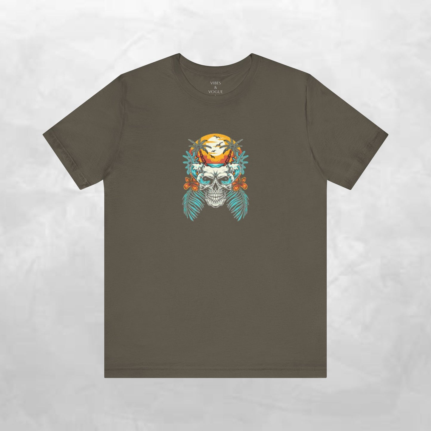 Vibes Tee - Unisex Jersey Short Sleeve T-Shirt with Skull Design