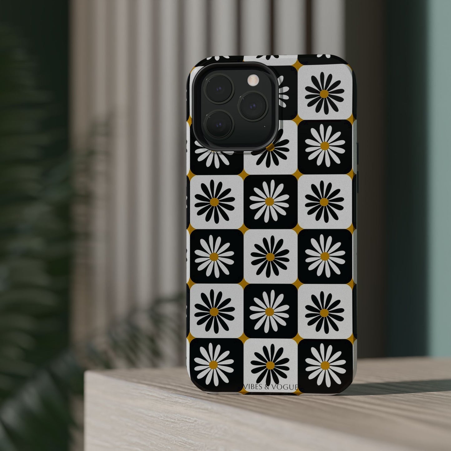 Retro Daisy Magnetic Tough Case - Stylish Protection for Your Phone