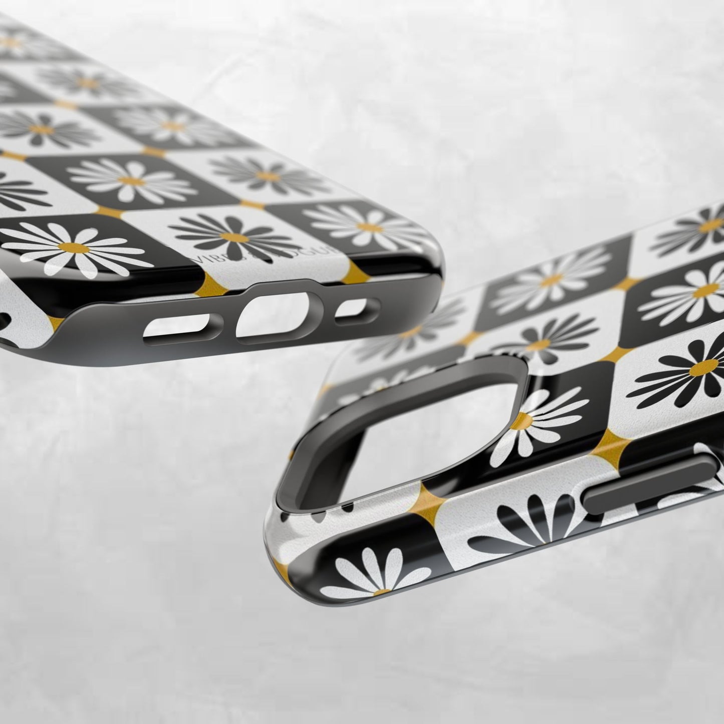 Retro Daisy Magnetic Tough Case - Stylish Protection for Your Phone