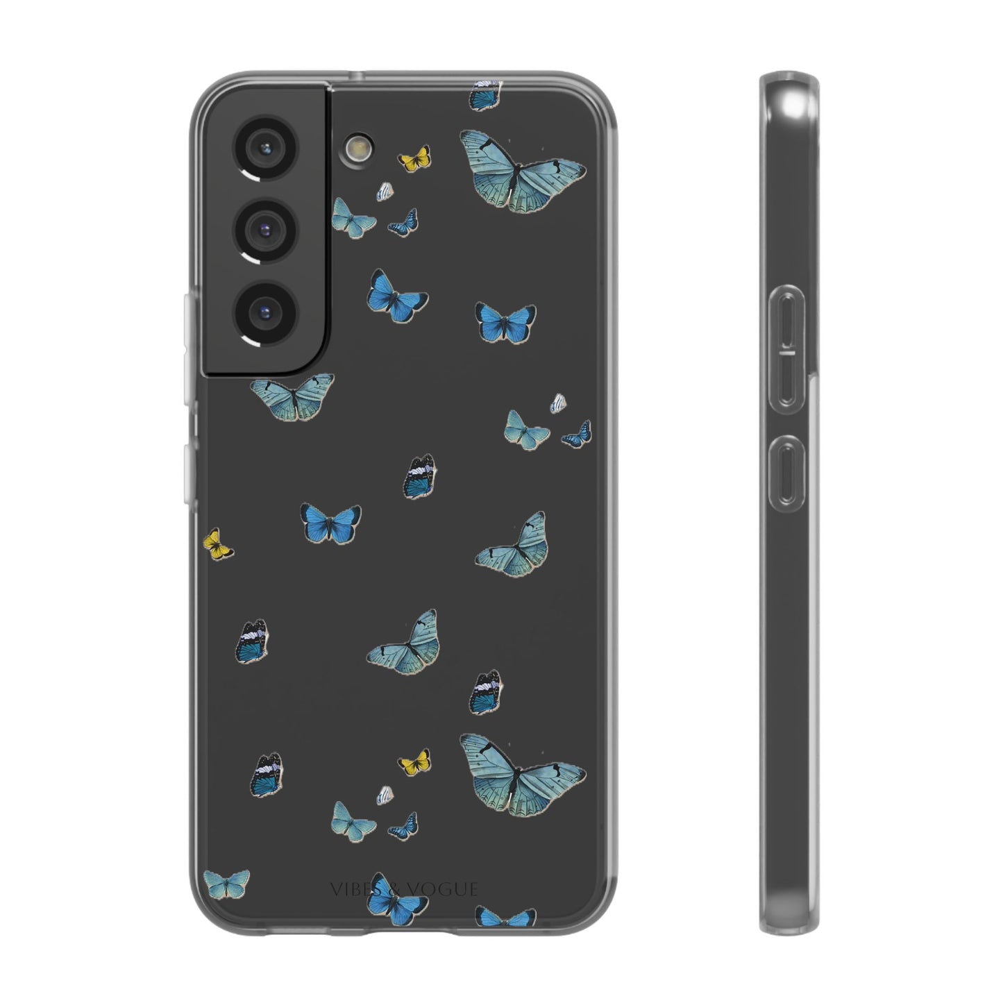 Butterfly Vibes Phone Case, Flexible Phone Cover, Elegant Phone Accessory, Gift for Nature Lovers, Spring Decor, Eco-Friendly Case