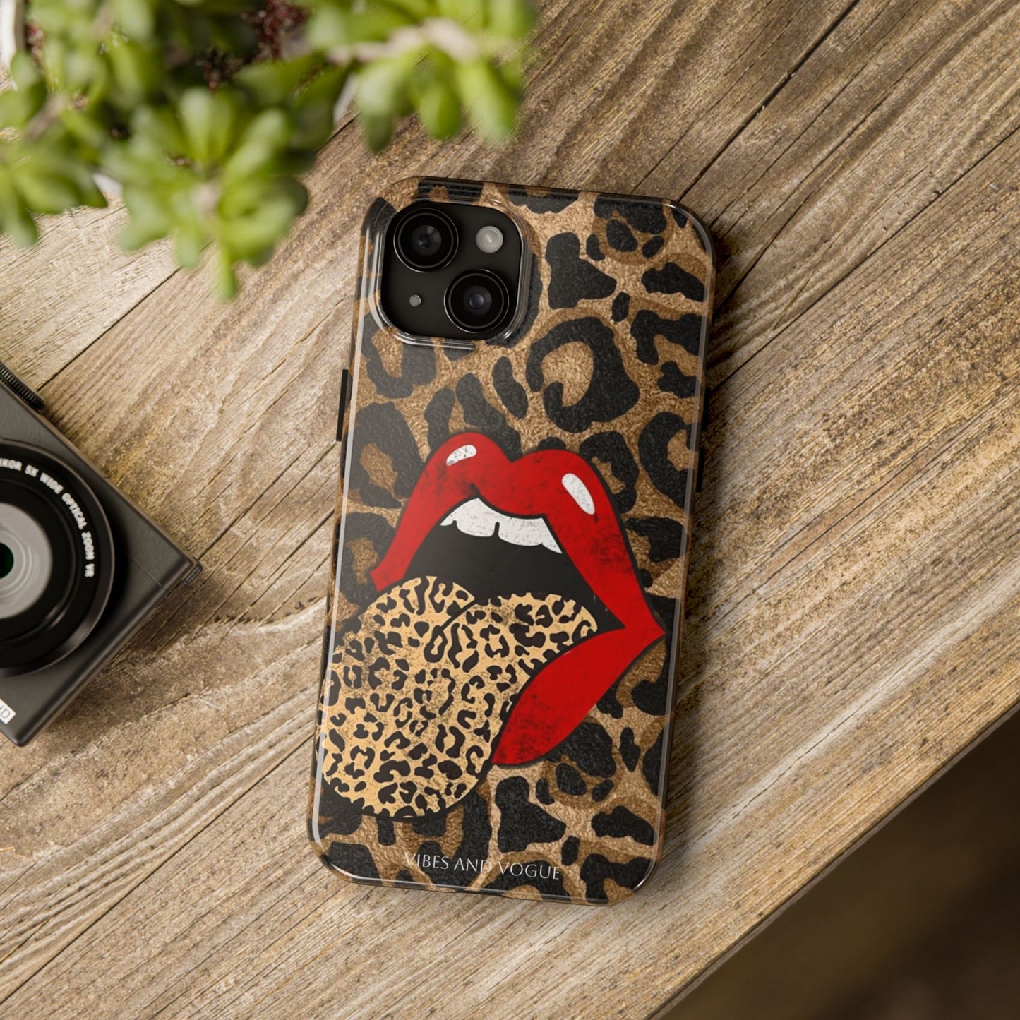 Leopard Lip Tough Phone Case — Bold Animal Print Phone Cover