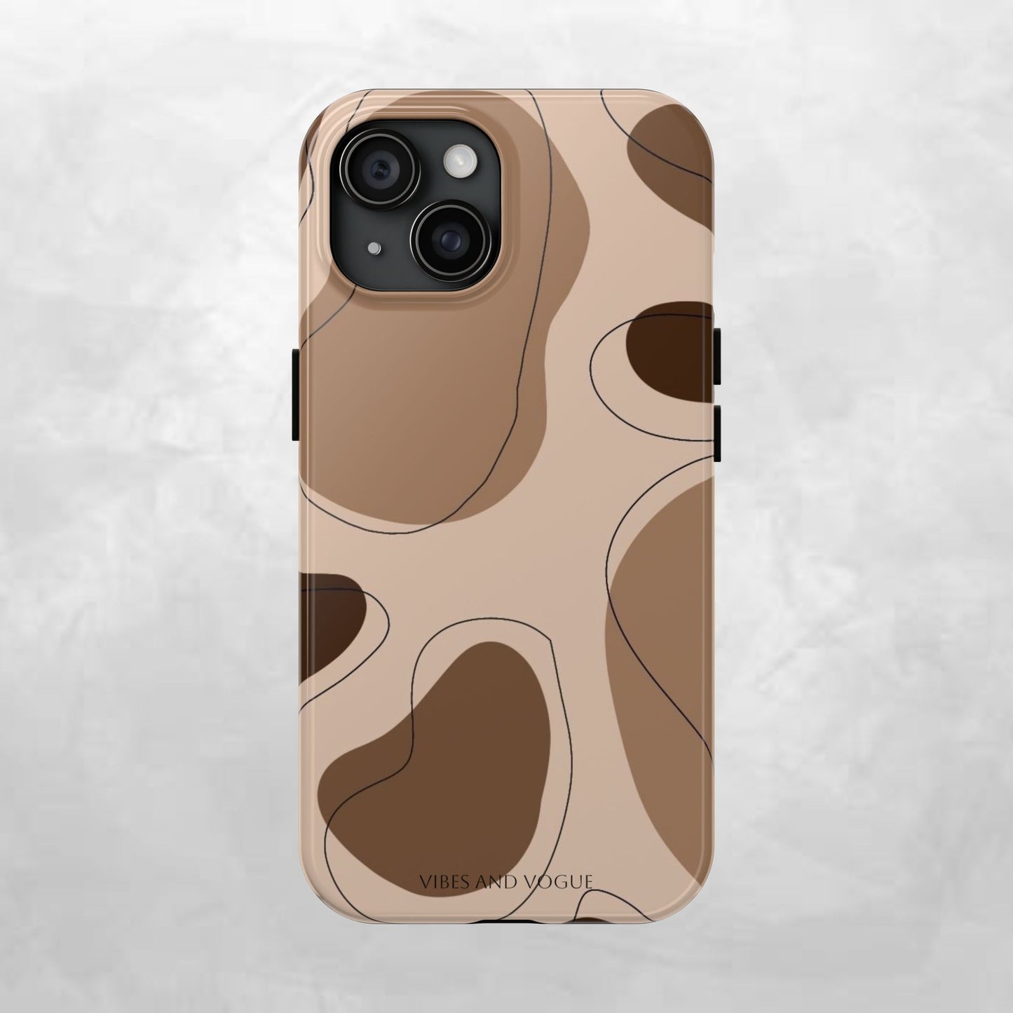 Abstract Brown Cowhide Tough Phone Case