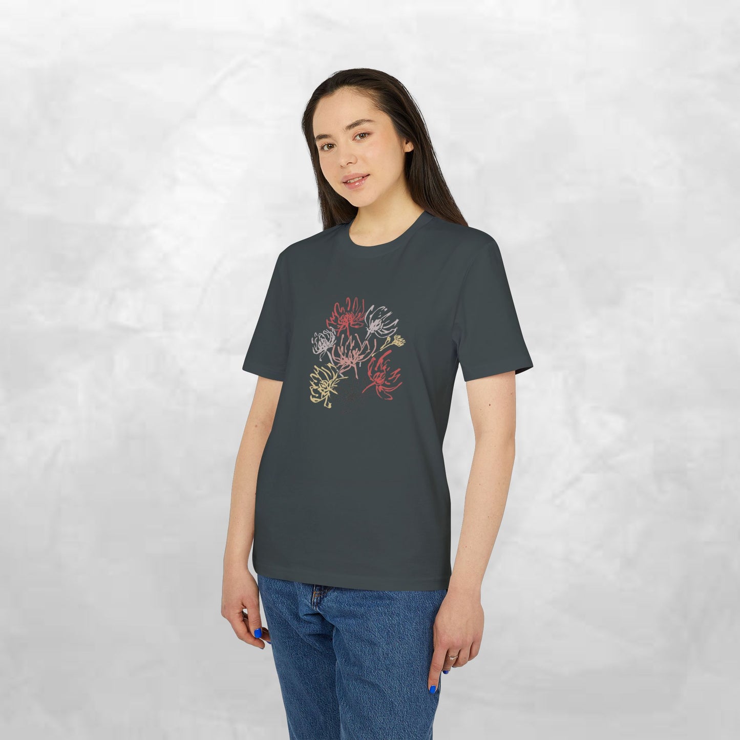 Floral Sketch Tee — Minimal Line Art Flowers T-Shirt