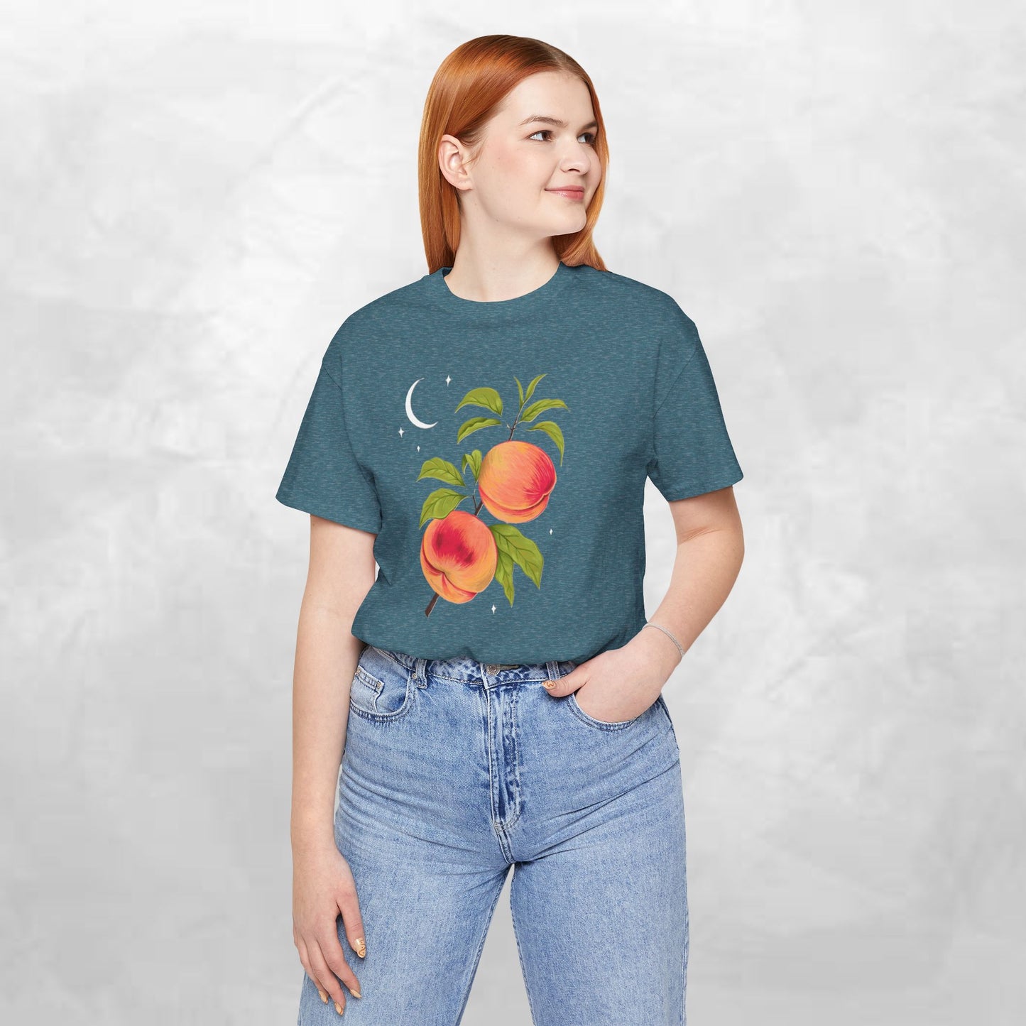 Peachy Summer Vibes Tee - Unisex Jersey Short Sleeve Shirt, Casual Wear, Gift for Her, Summer Fashion, Peach Design, Birthday Gift