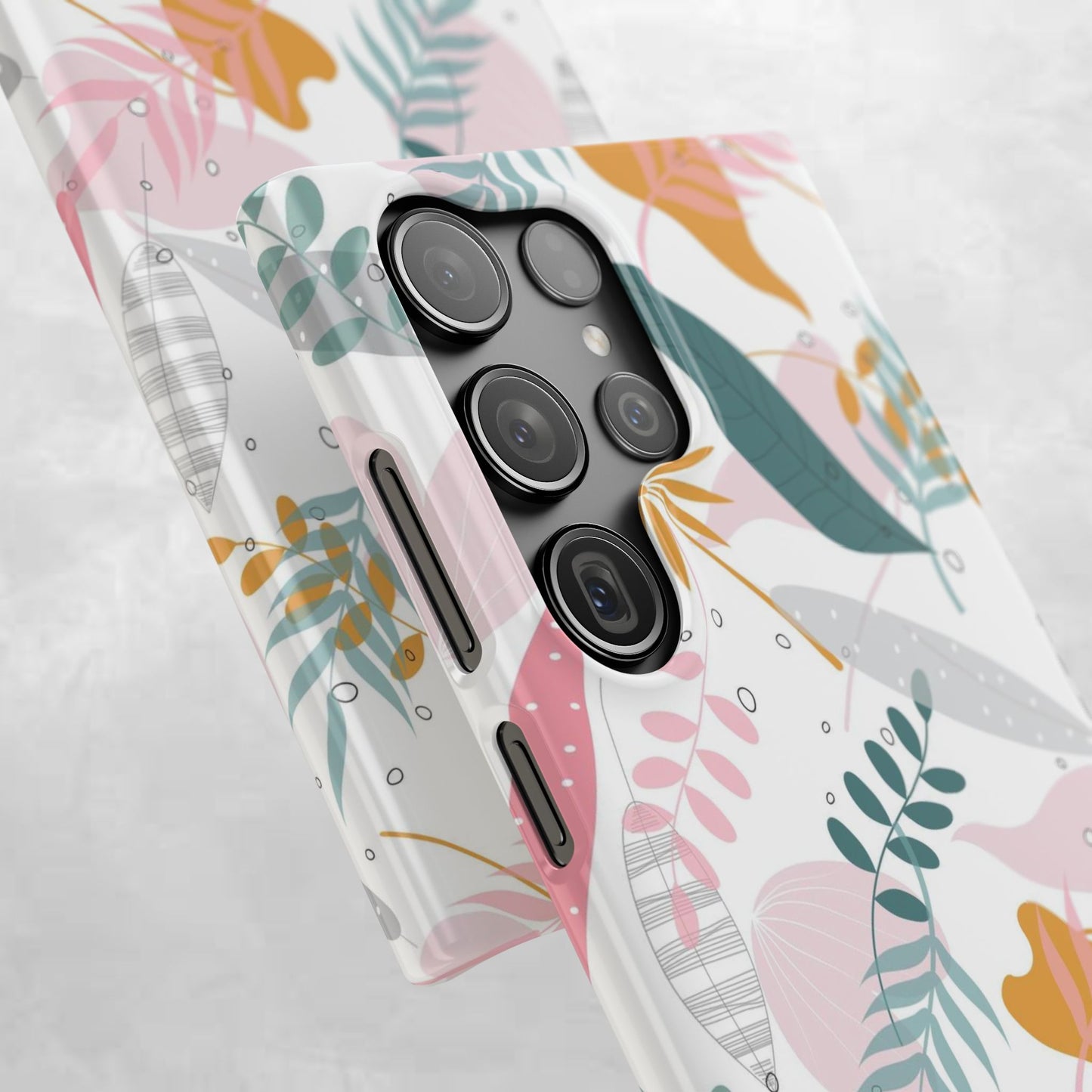 Floral Snap Case - Stylish Phone Protector with Botanical Design