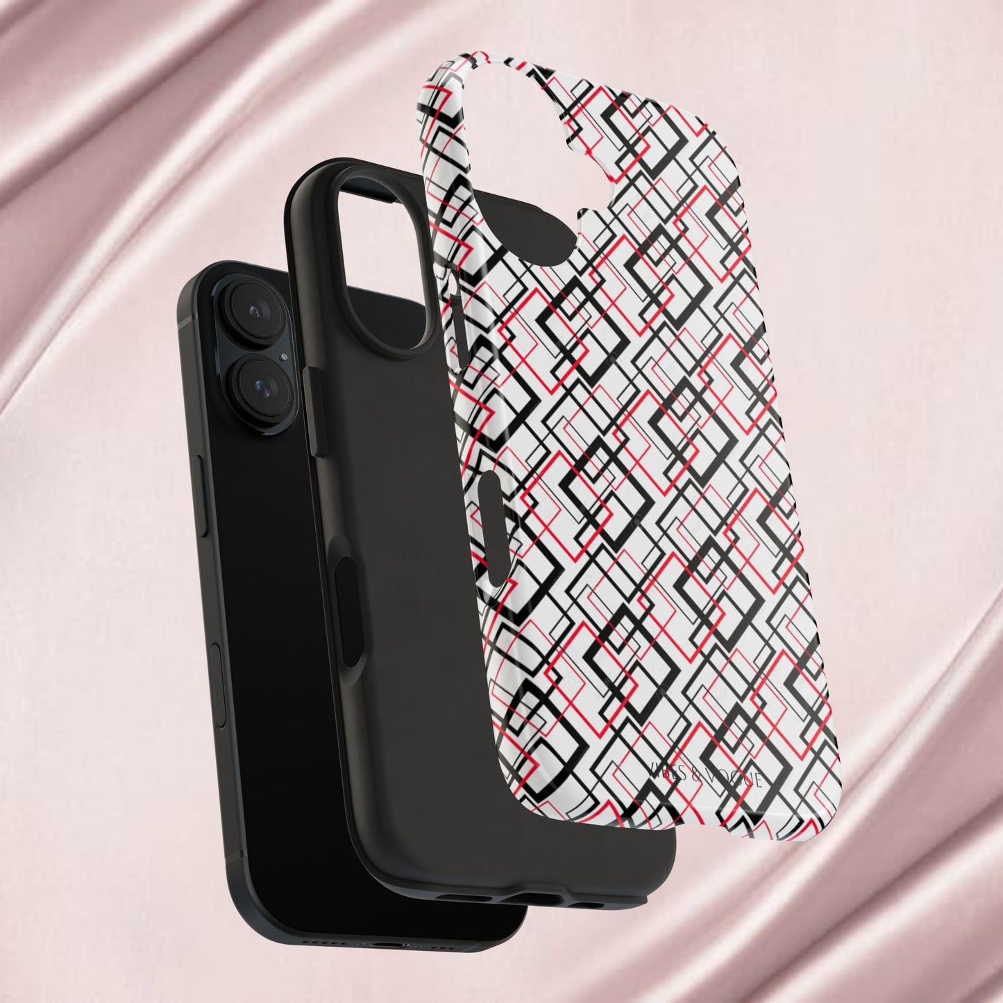 Stylish Geometric Tough Phone Case - Modern Design for Trendsetters