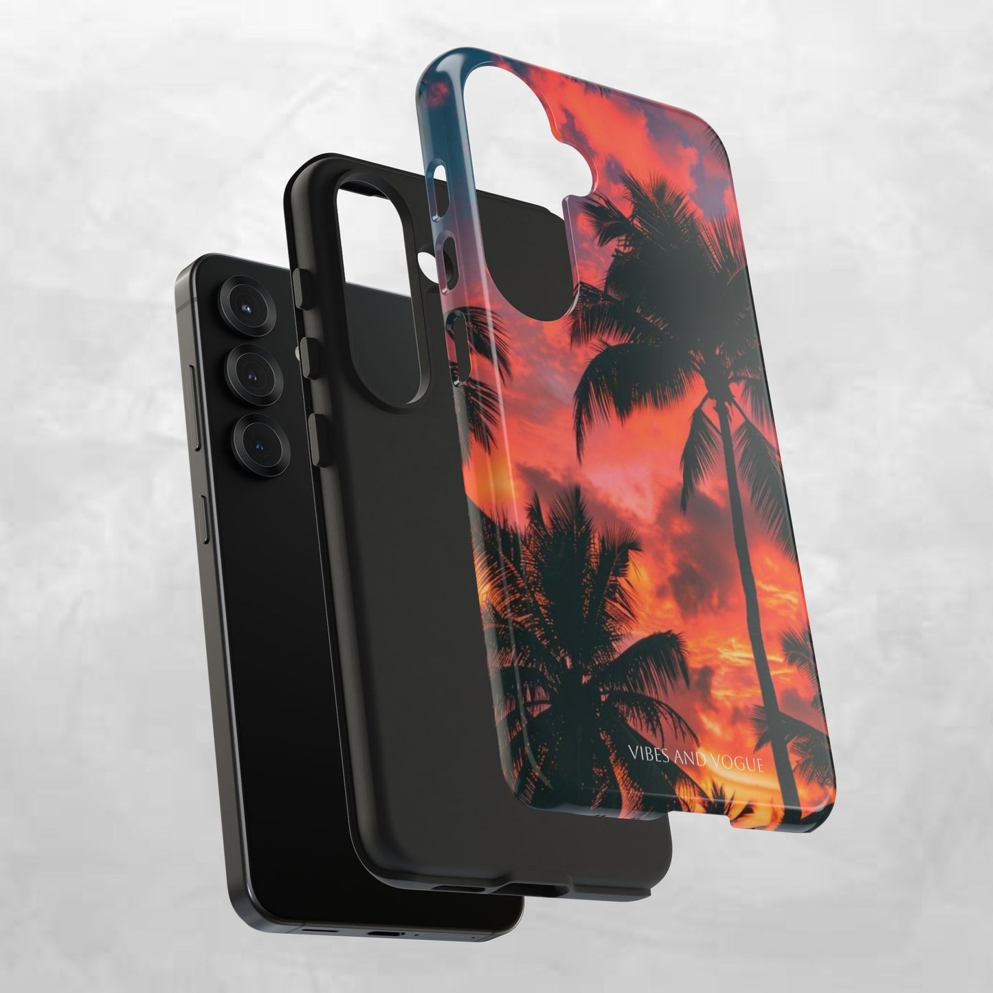 Tropical Sunset Tough Phone Case — Palm Tree Sunset Protective Phone Cover