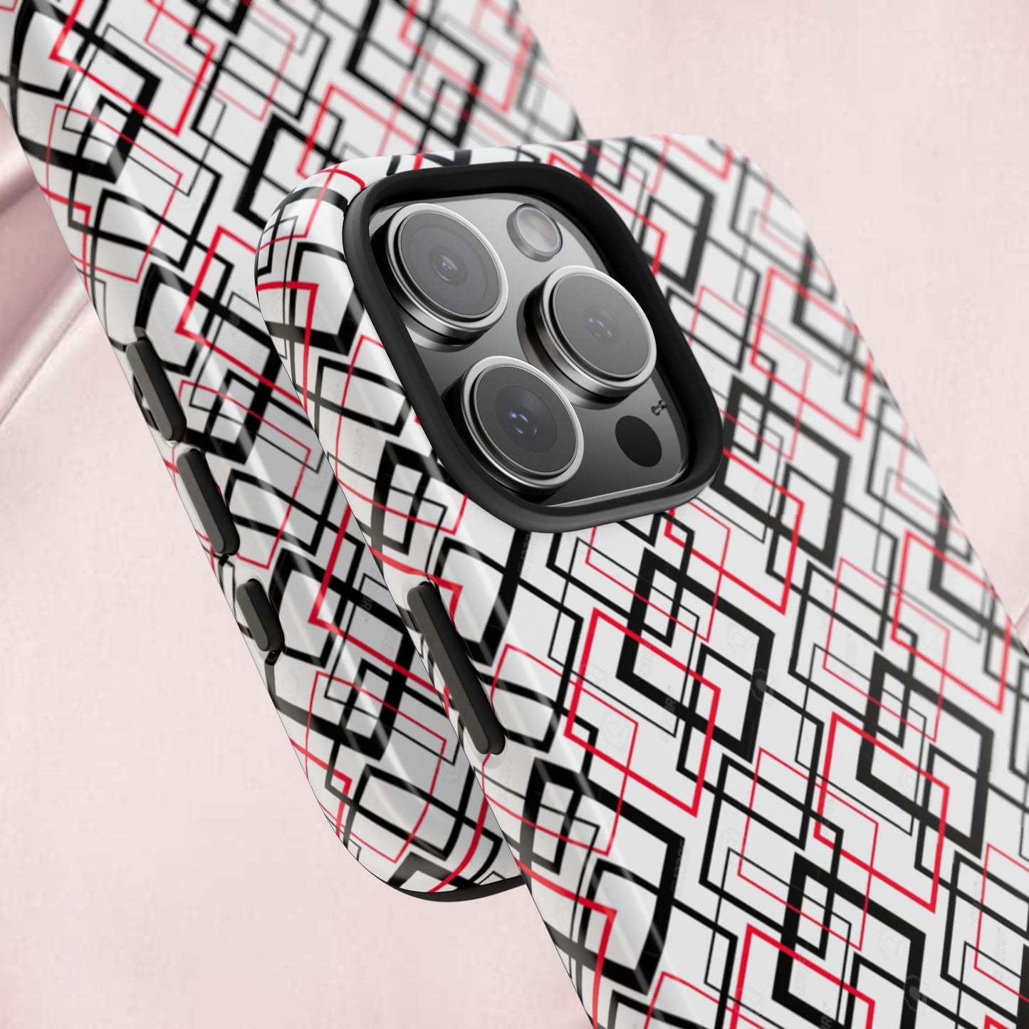 Stylish Geometric Tough Phone Case - Modern Design for Trendsetters