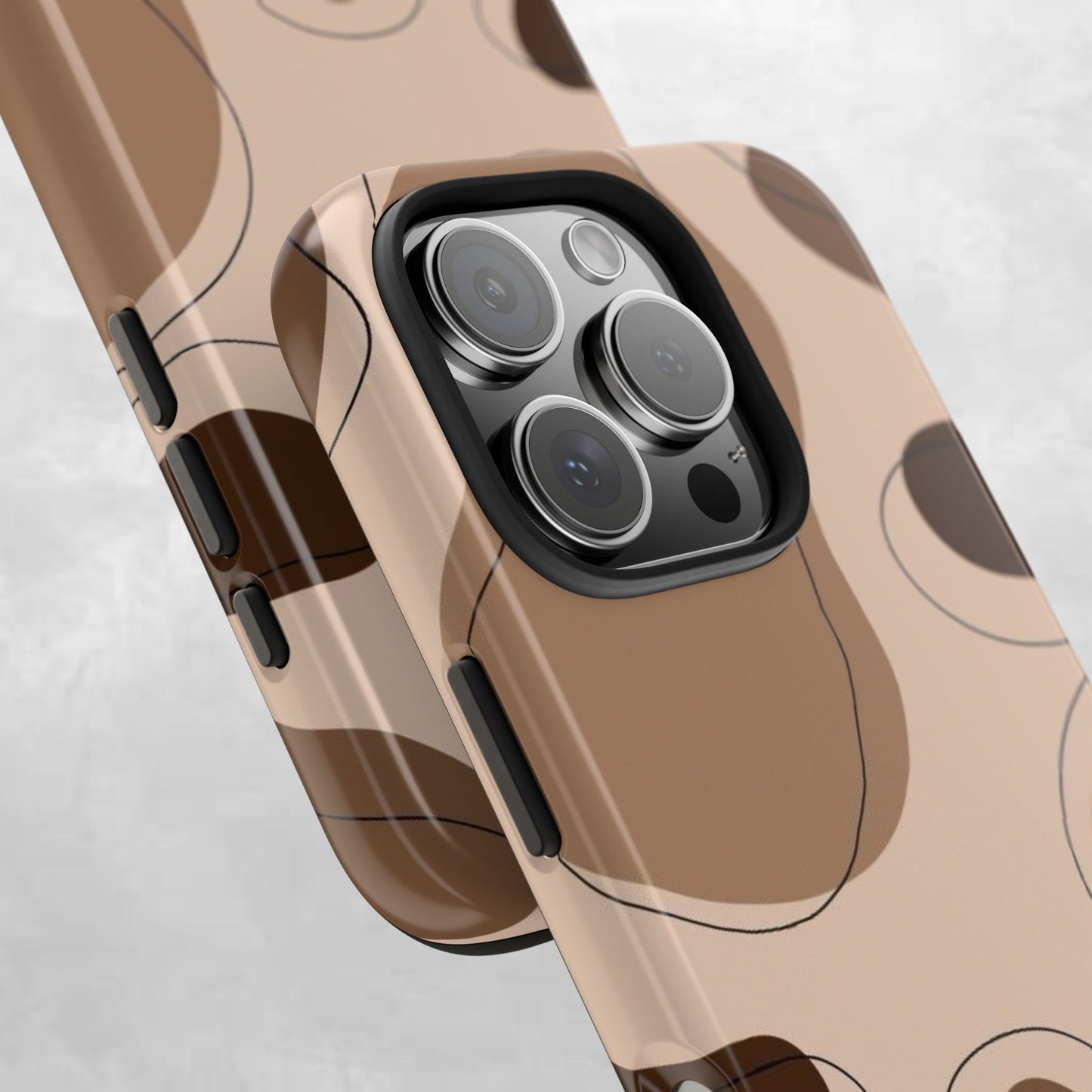 Abstract Brown Cowhide Tough Phone Case