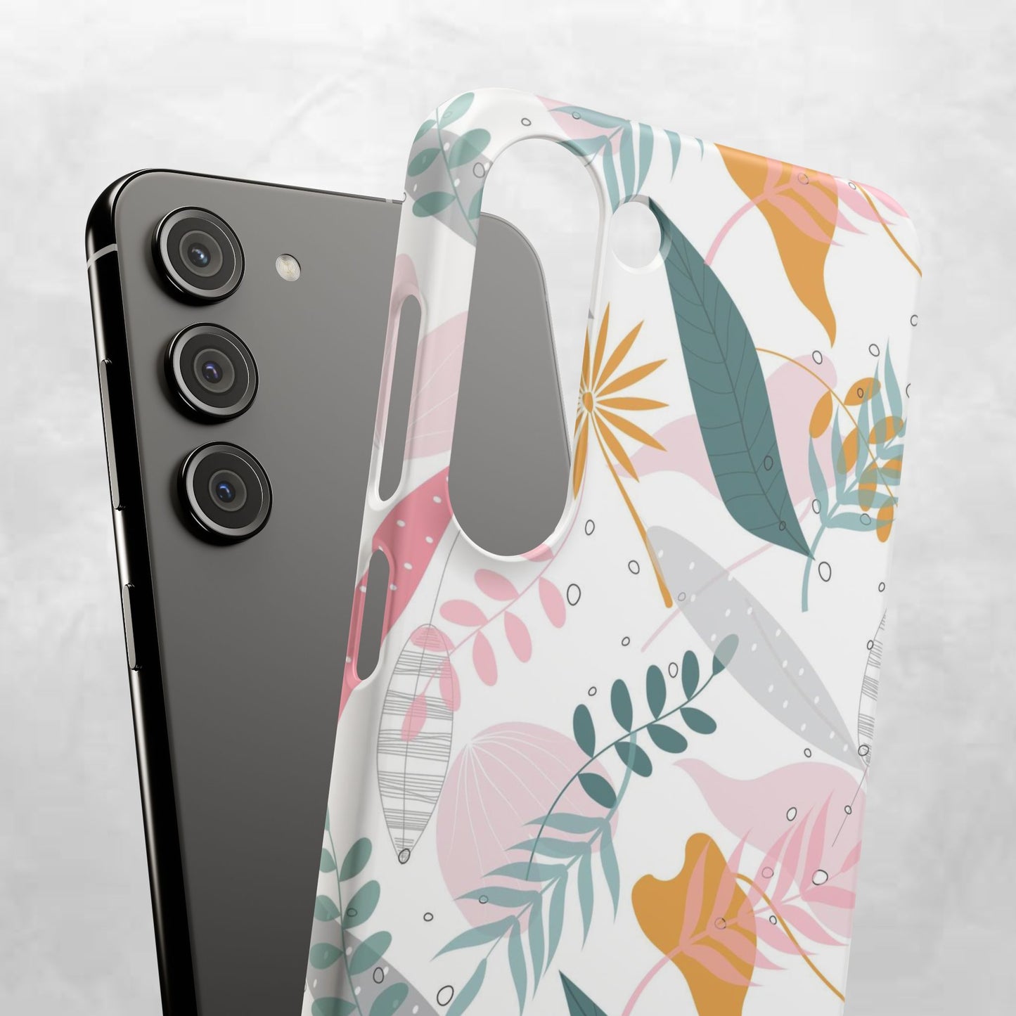 Floral Snap Case - Stylish Phone Protector with Botanical Design