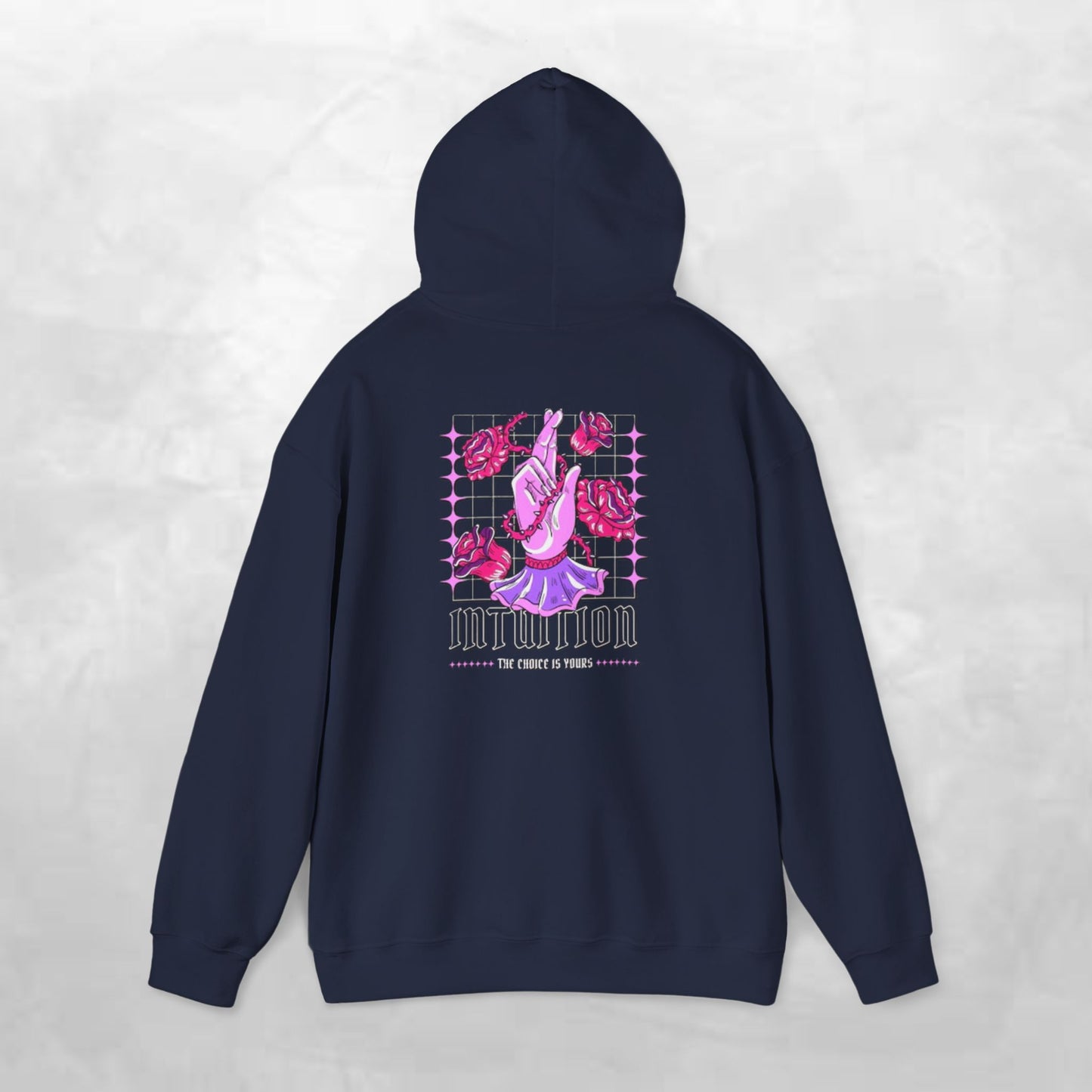 Intuitive Blooms Hoodie, Cozy Sweatshirt, Artistic Apparel, Unique Gift, Comfortable Fashion
