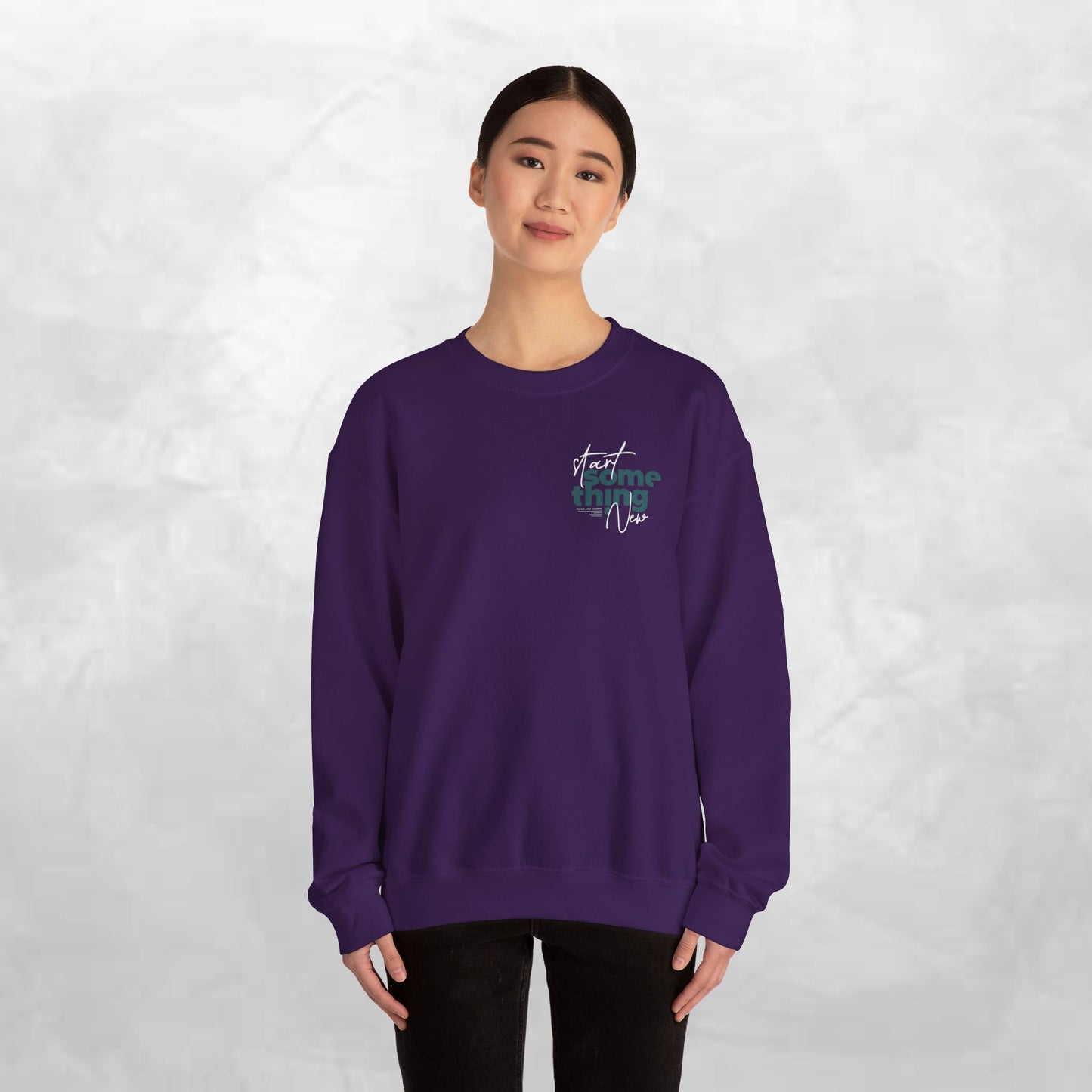 Minimal 'Do Something' Crewneck Sweatshirt