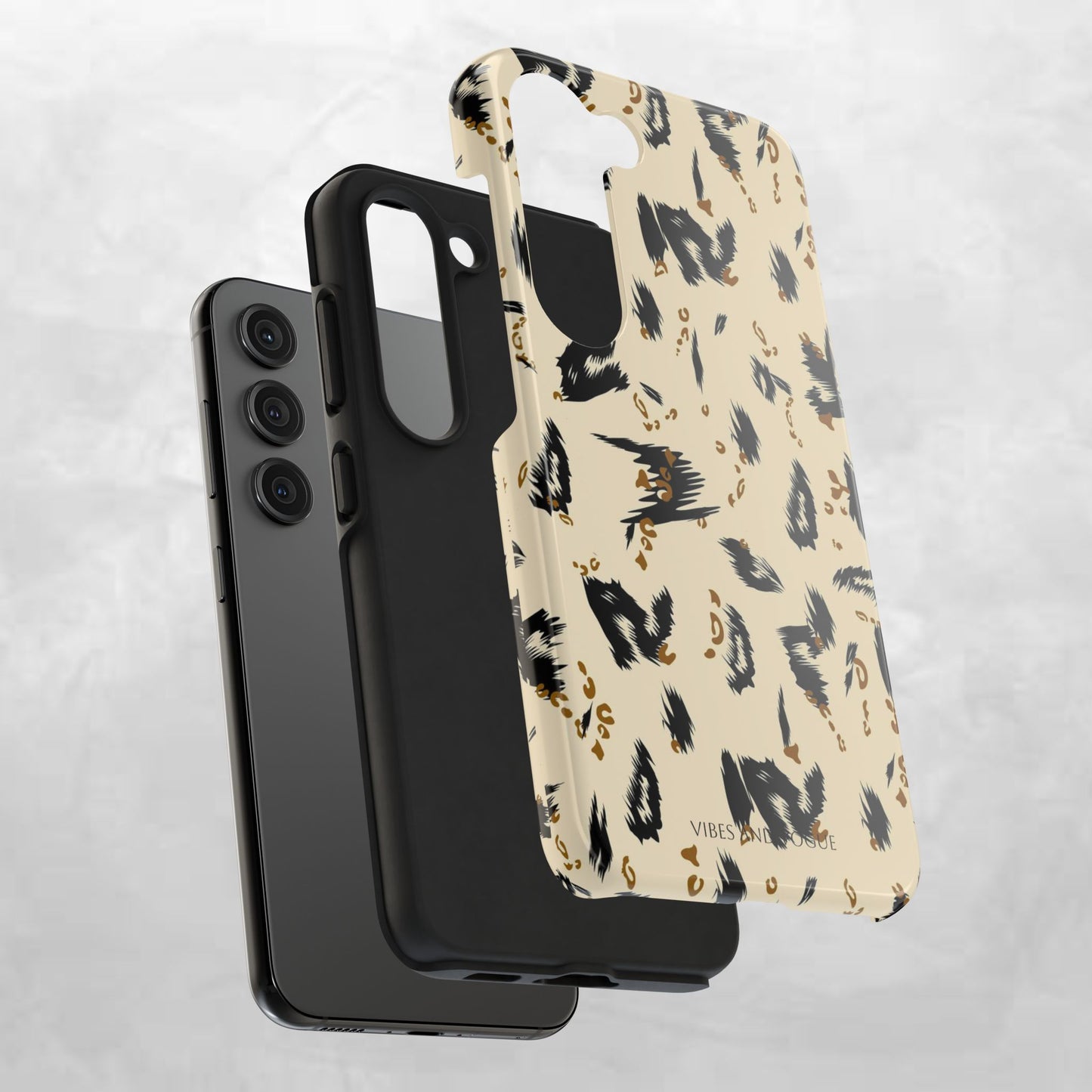 Leopard Splash Tough Phone Case — Protective Animal Print iPhone Cover