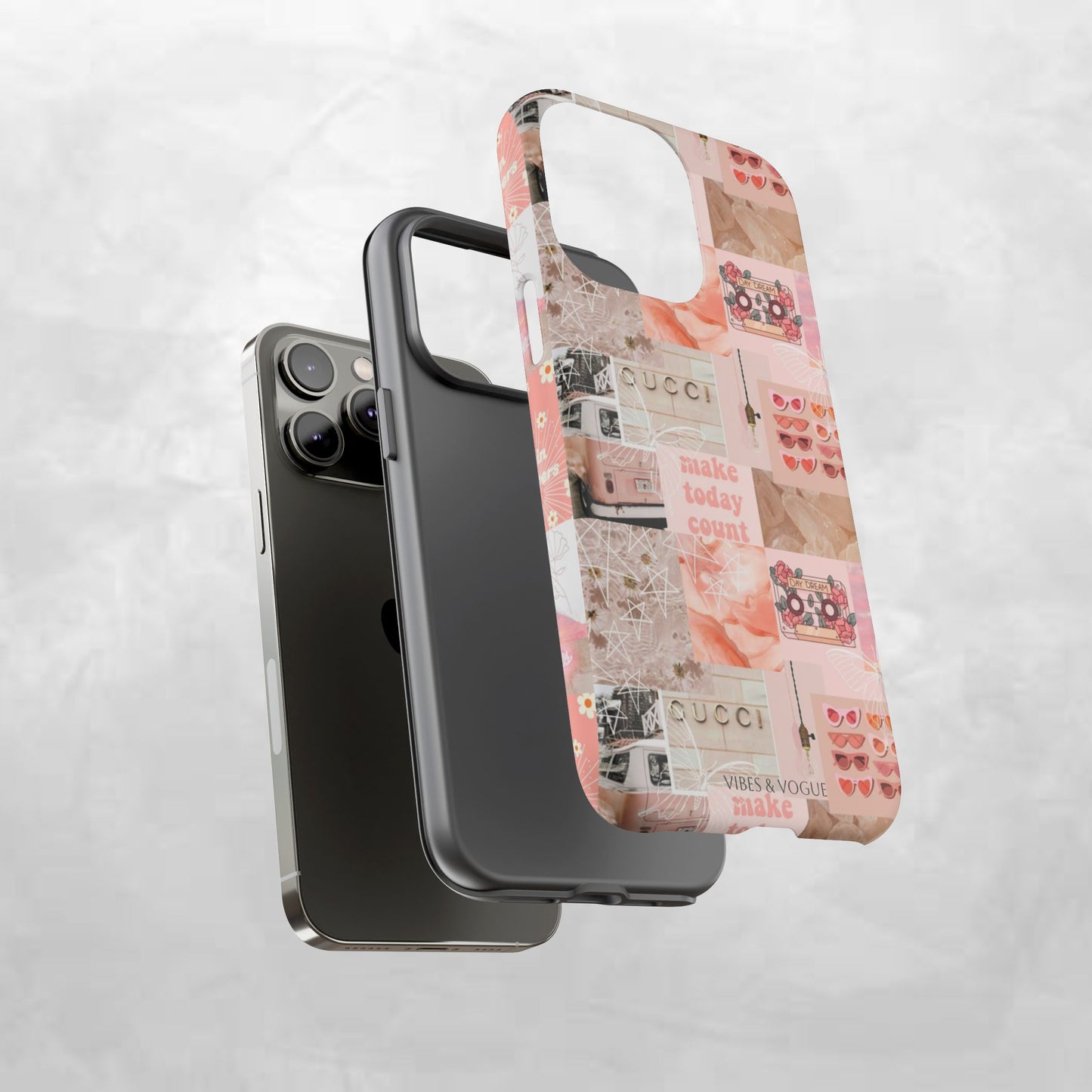 Stylish Phone Case for Trendsetters, Customizable Smartphone Cover, Vibes & Vogue Design, Floral Aesthetic Gift, Unique Tech Accessory