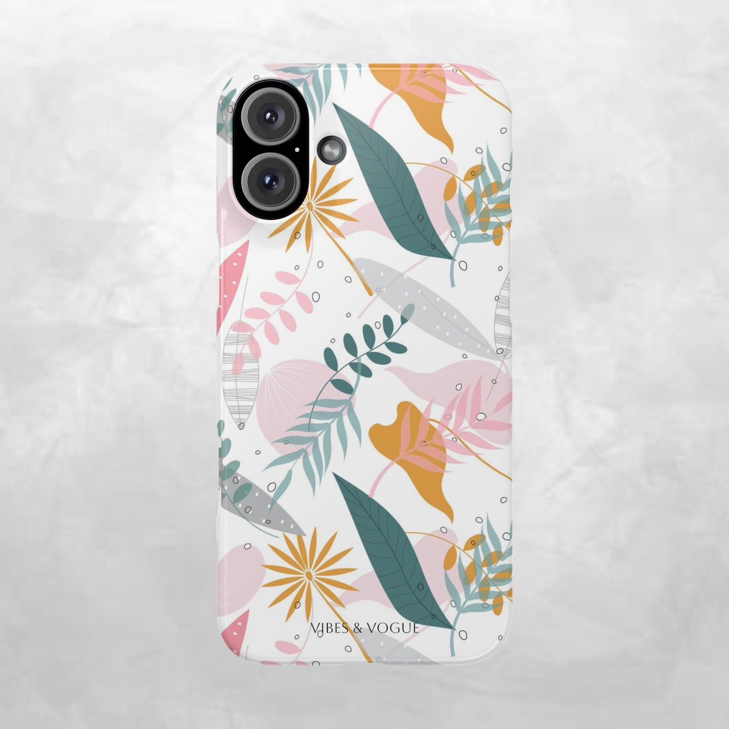 Floral Snap Case - Stylish Phone Protector with Botanical Design