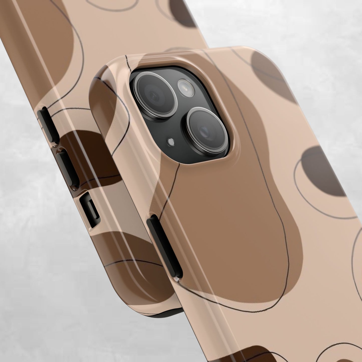 Abstract Brown Cowhide Tough Phone Case