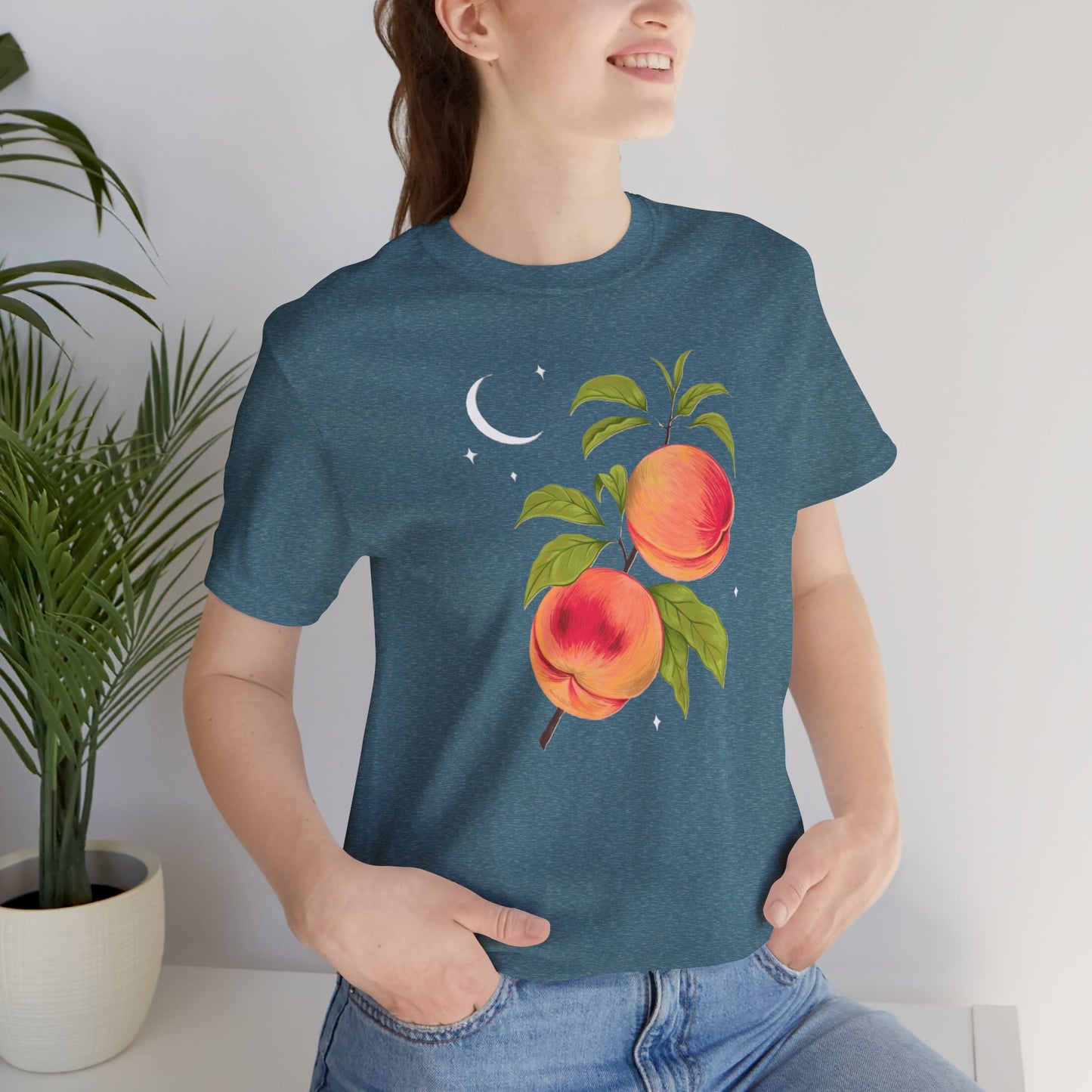 Peachy Summer Vibes Tee - Unisex Jersey Short Sleeve Shirt, Casual Wear, Gift for Her, Summer Fashion, Peach Design, Birthday Gift