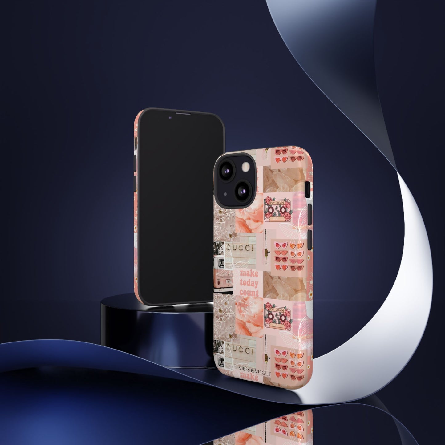 Stylish Phone Case for Trendsetters, Customizable Smartphone Cover, Vibes & Vogue Design, Floral Aesthetic Gift, Unique Tech Accessory