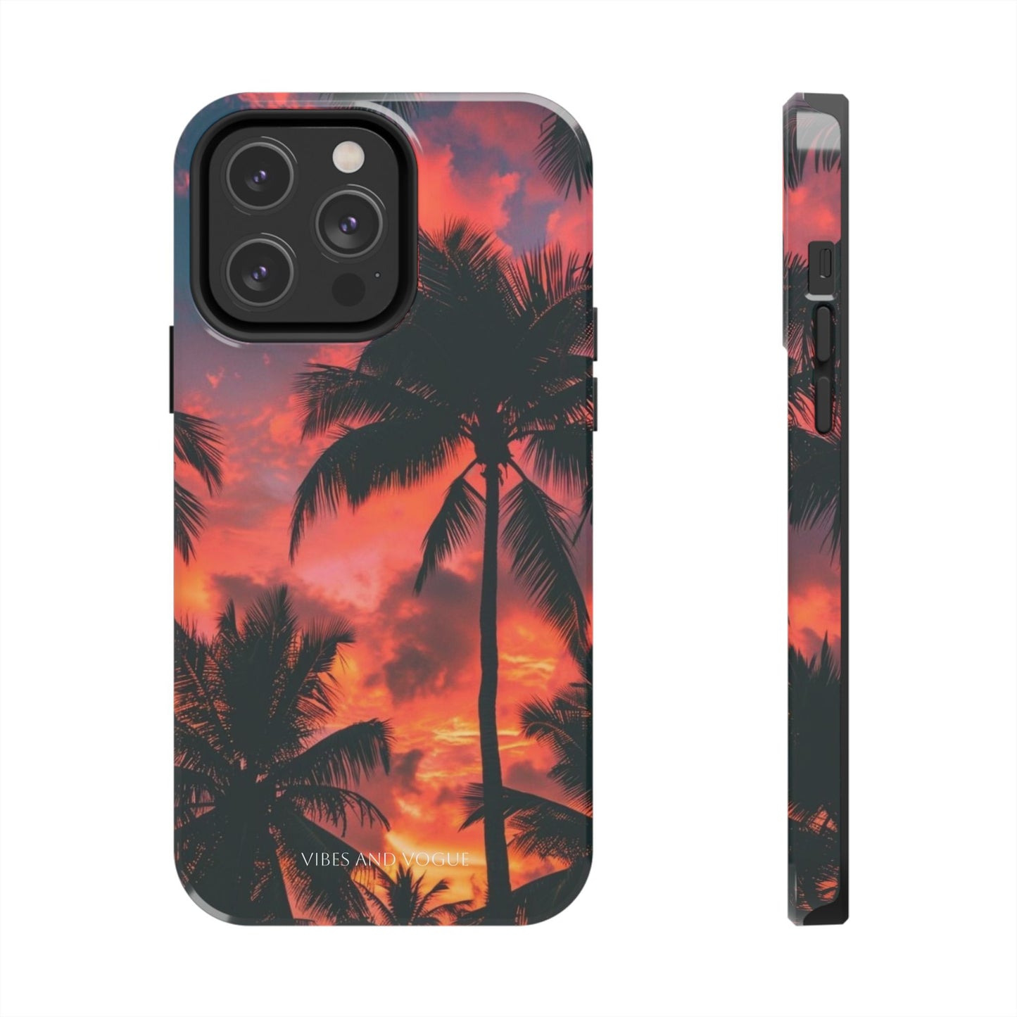 Tropical Sunset Tough Phone Case — Palm Tree Sunset Protective Phone Cover