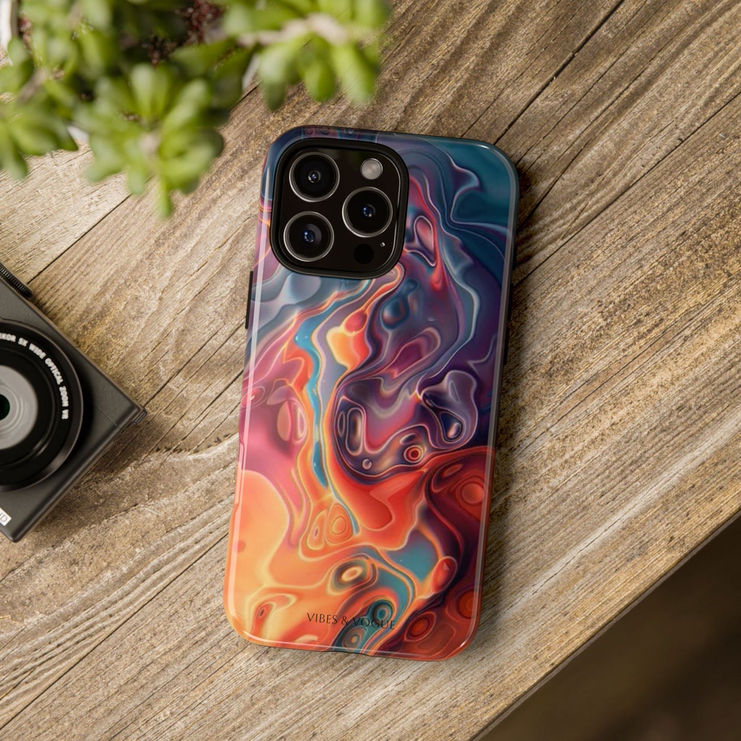 Colorful Phone Case, Abstract Print Cover, Tough Cases for Protection, Gift for Her, Modern Design, Trendy Mobile Accessory