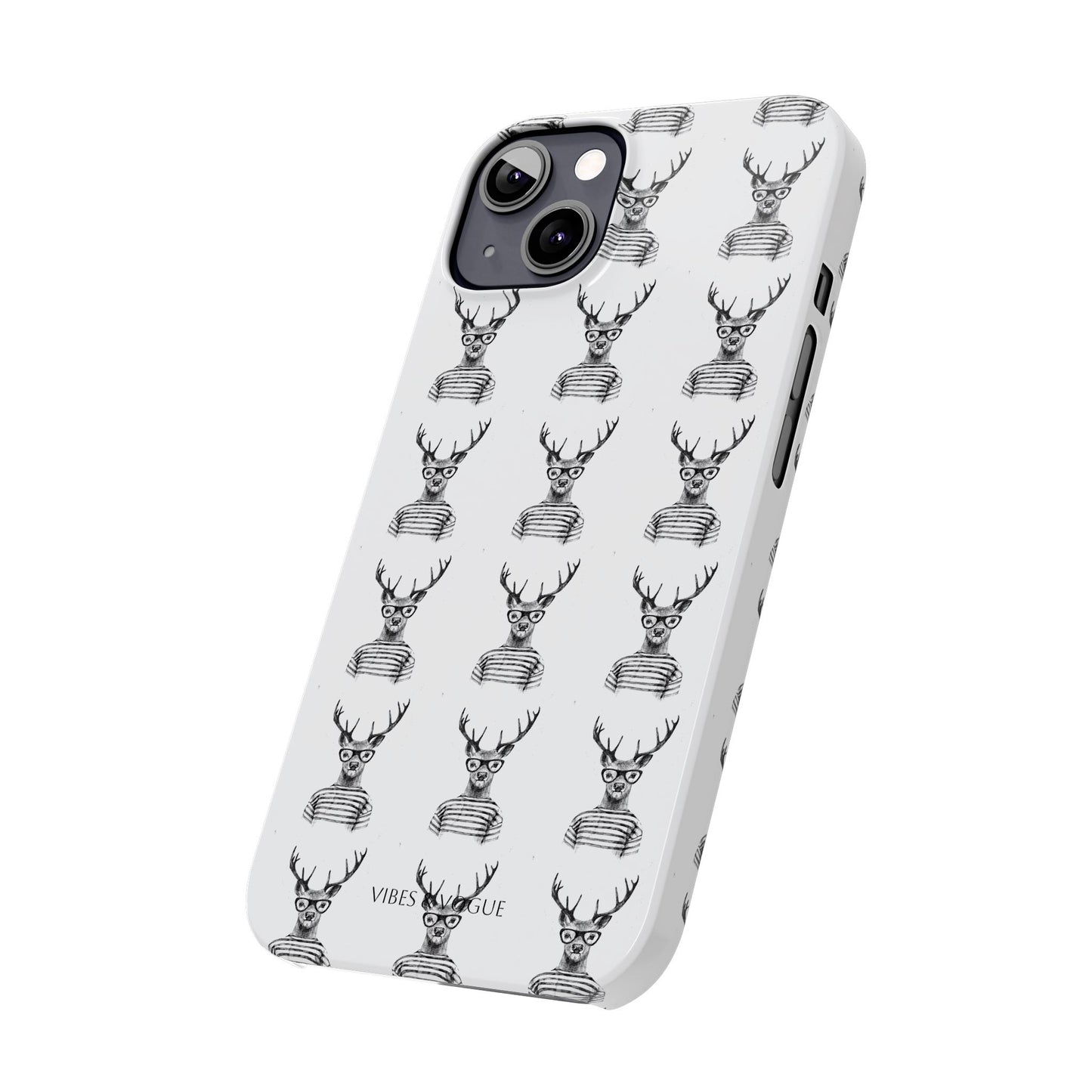 Stylish Slim Phone Case with Cool Stag Design