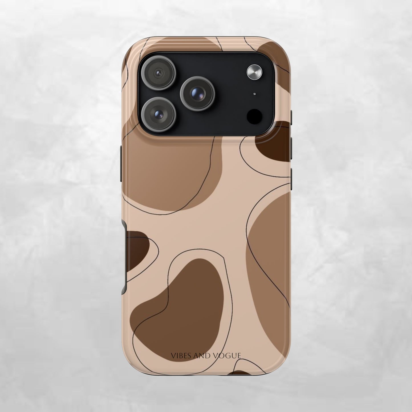 Abstract Brown Cowhide Tough Phone Case