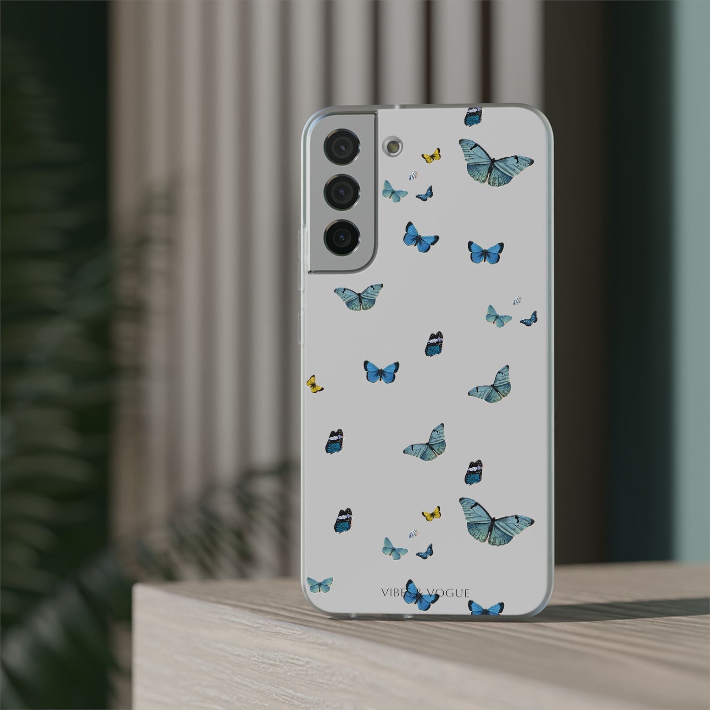 Butterfly Vibes Phone Case, Flexible Phone Cover, Elegant Phone Accessory, Gift for Nature Lovers, Spring Decor, Eco-Friendly Case