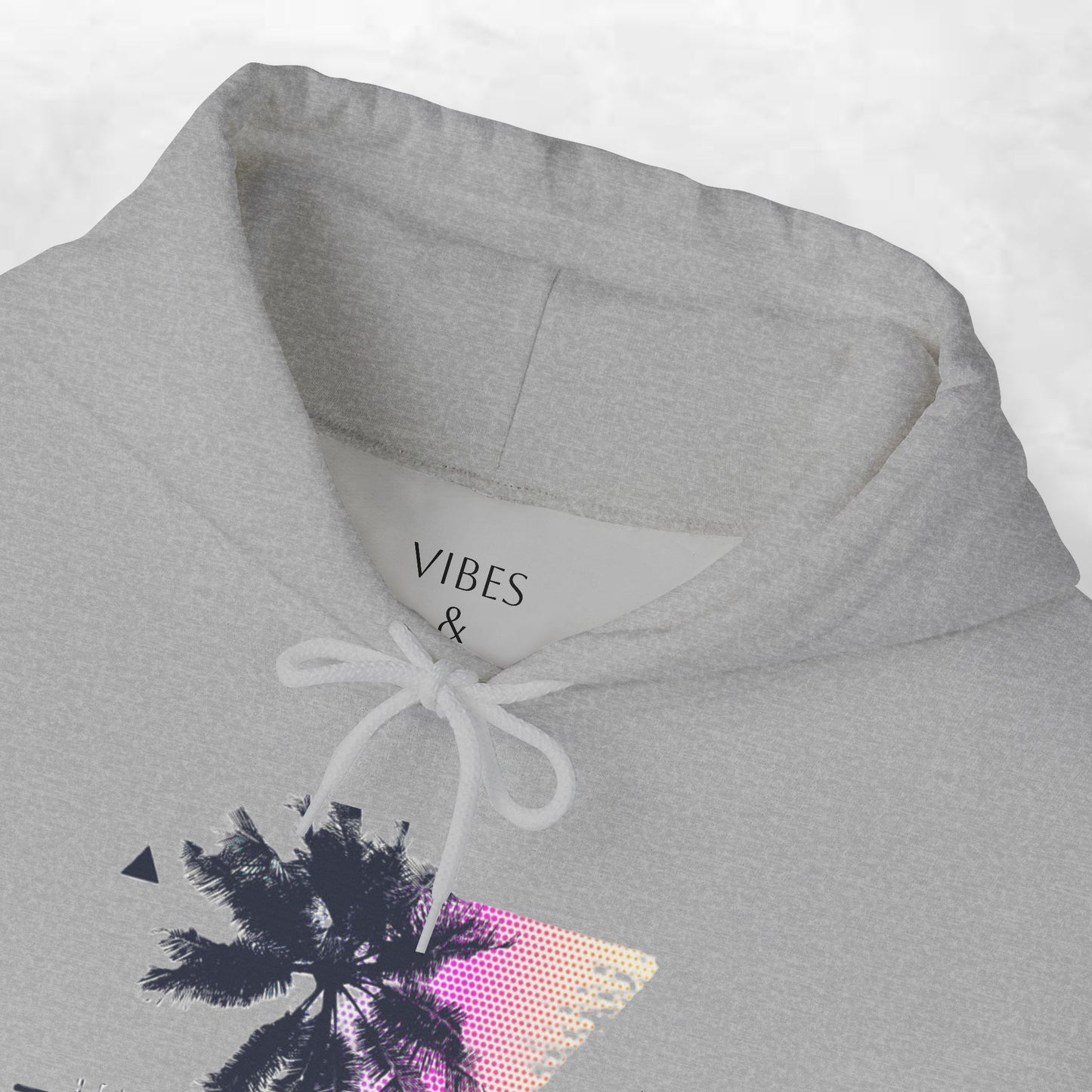 Tropical Vibe Hoodie, Summer Comfort Sweatshirt, Beachy Pullover for Vacation, Unisex Hooded Top, Gift for Warm Weather