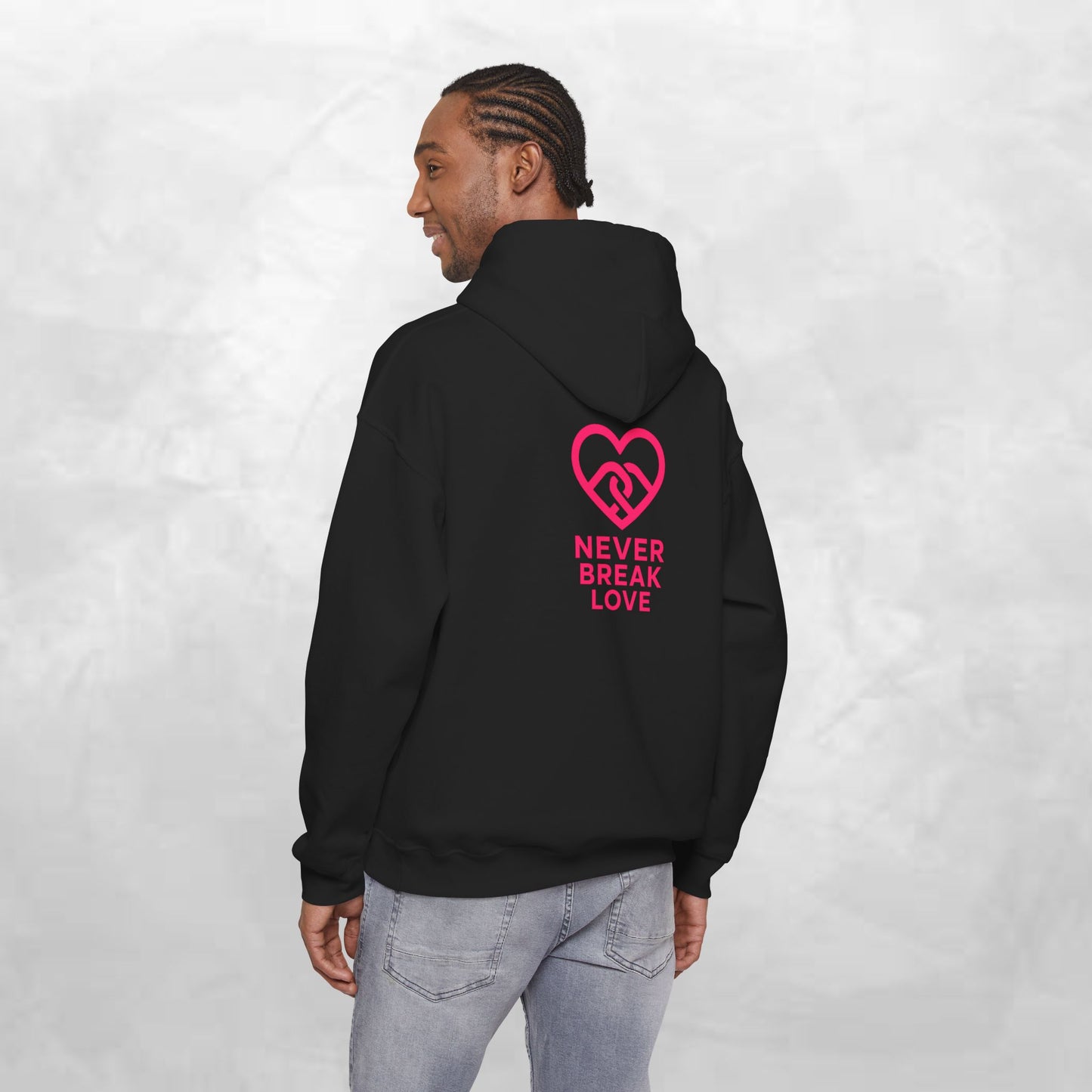 Never Break Love Hoodie, Unisex Sweatshirt, Cute Gift for Couples, Valentine’s