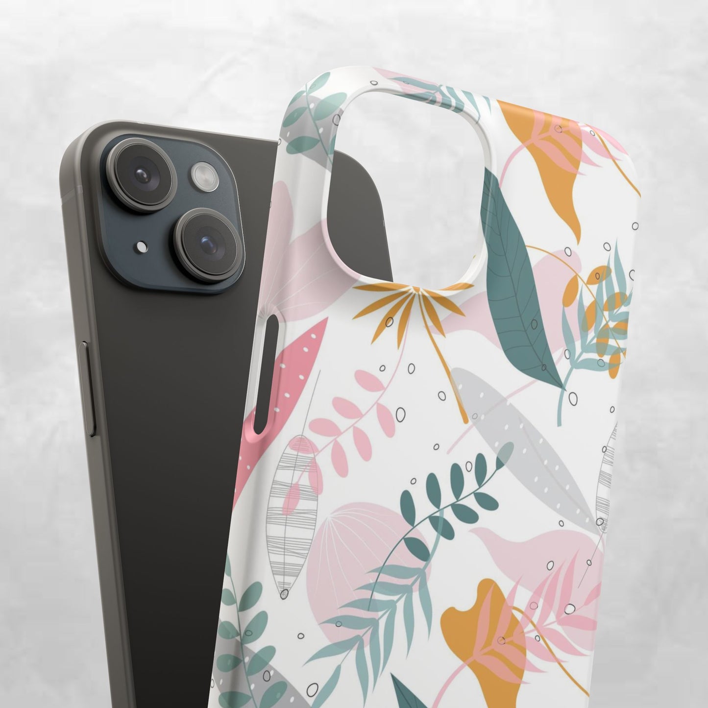 Floral Snap Case - Stylish Phone Protector with Botanical Design