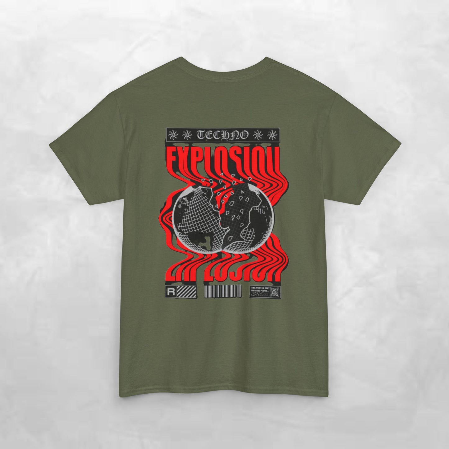 Graphic Tee for Music Lovers, Retro Explosion Design, Unisex Cotton Shirt, Perfect for Festivals, Concerts, Gift Idea