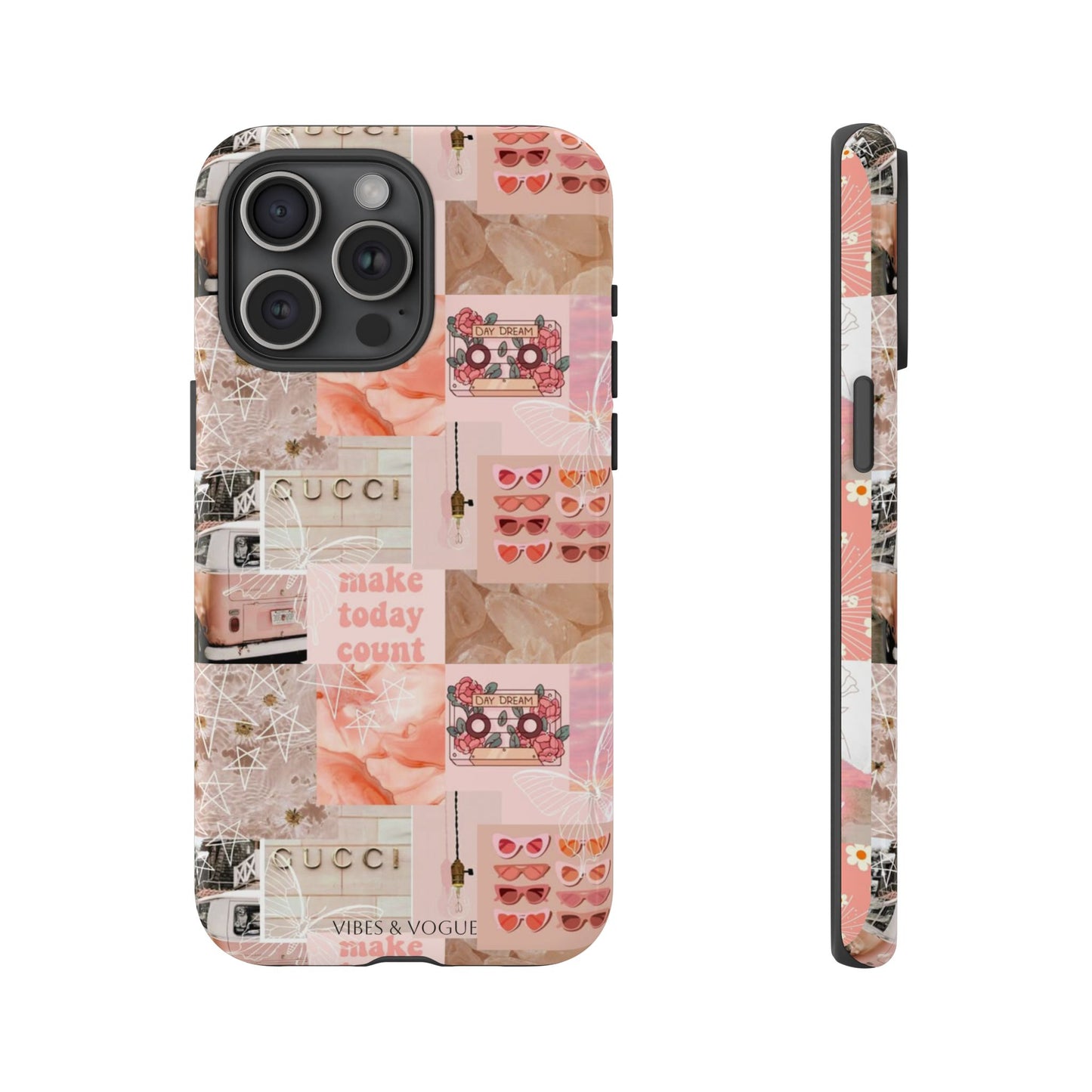 Stylish Phone Case for Trendsetters, Customizable Smartphone Cover, Vibes & Vogue Design, Floral Aesthetic Gift, Unique Tech Accessory