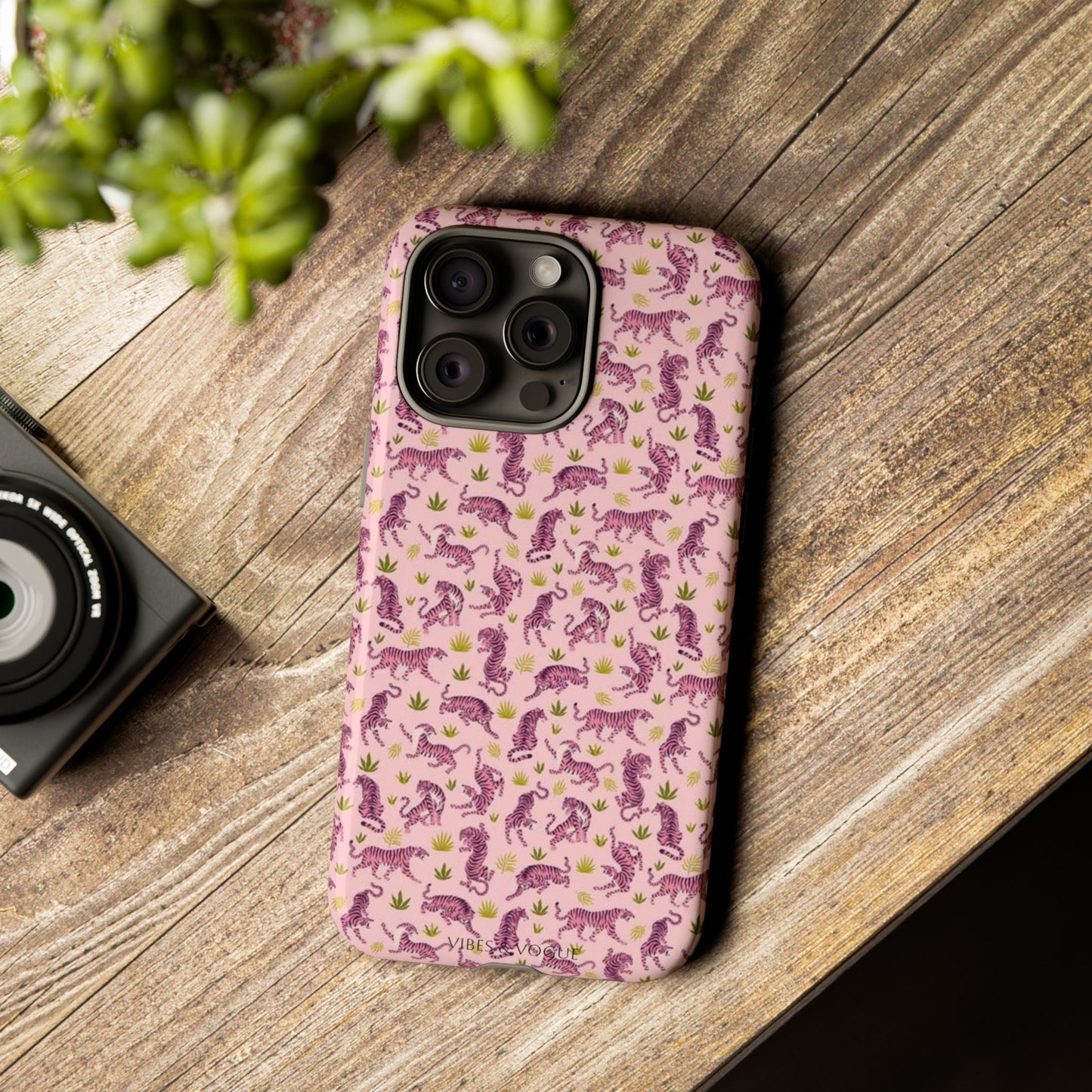 Pink Tiger Pattern Phone Case - Tough Cases
