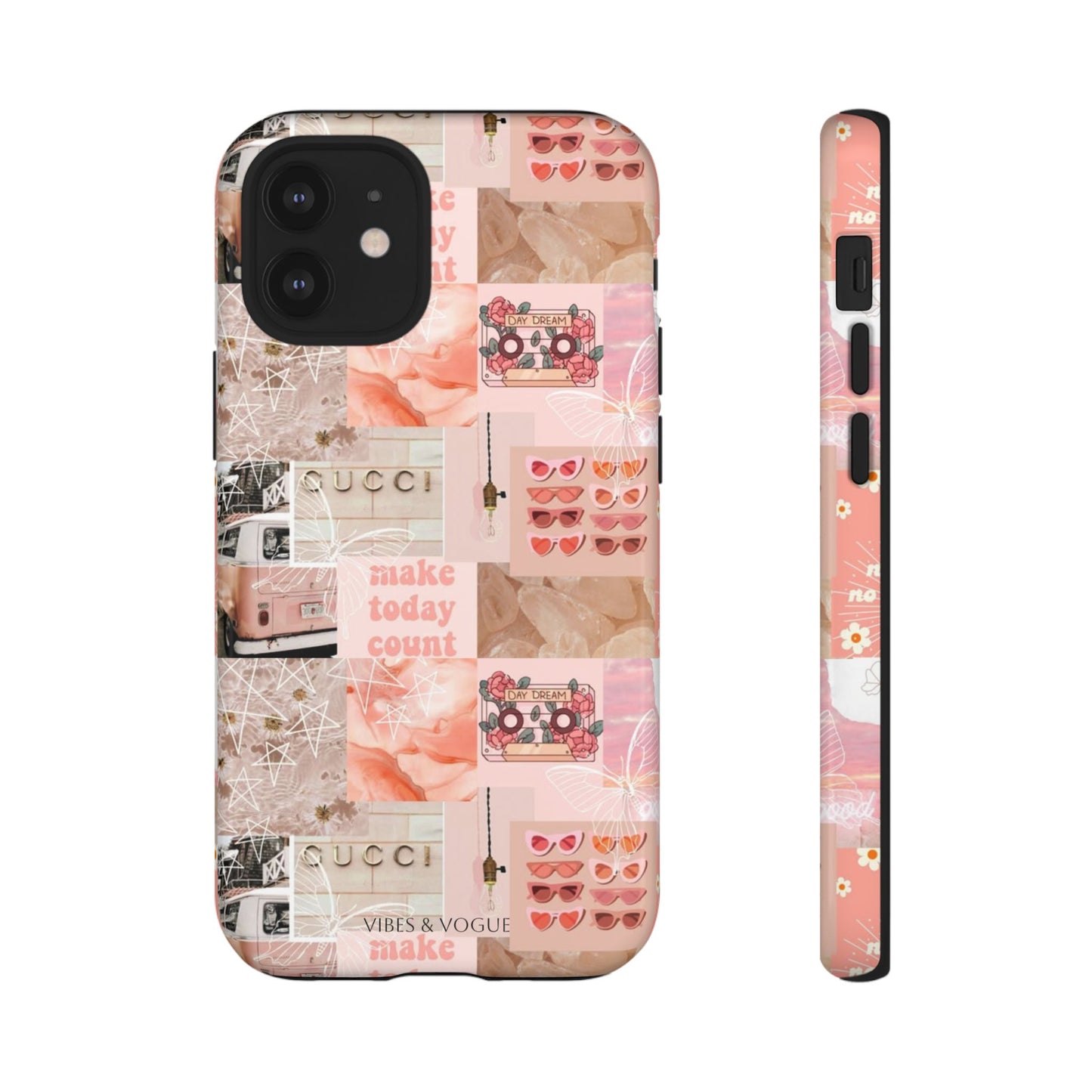 Stylish Phone Case for Trendsetters, Customizable Smartphone Cover, Vibes & Vogue Design, Floral Aesthetic Gift, Unique Tech Accessory