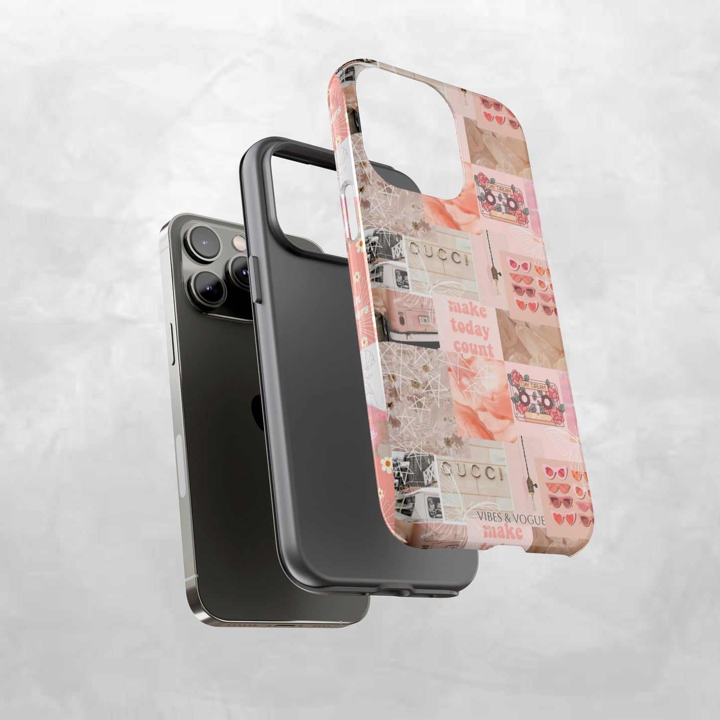 Stylish Phone Case for Trendsetters, Customizable Smartphone Cover, Vibes & Vogue Design, Floral Aesthetic Gift, Unique Tech Accessory
