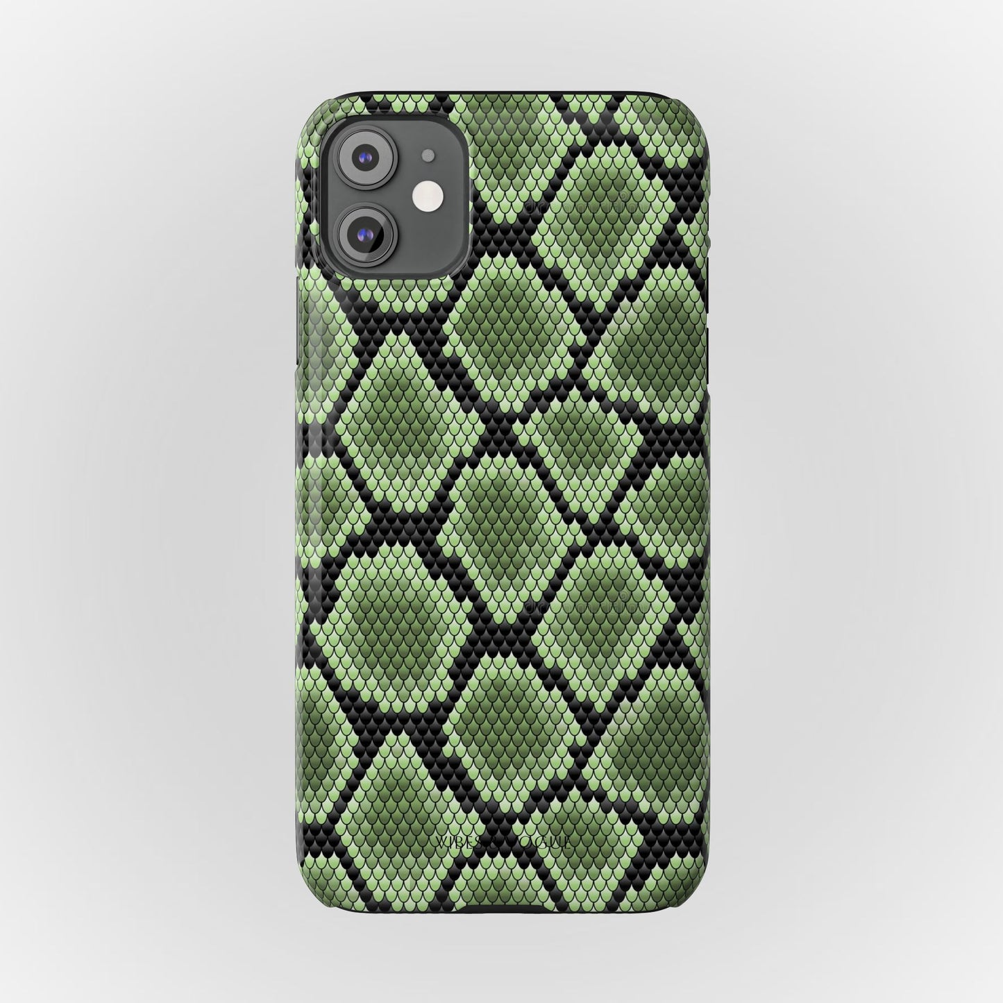 Sleek Green Snake Skin Slim Phone Case - Stylish & Protective for All Occasions