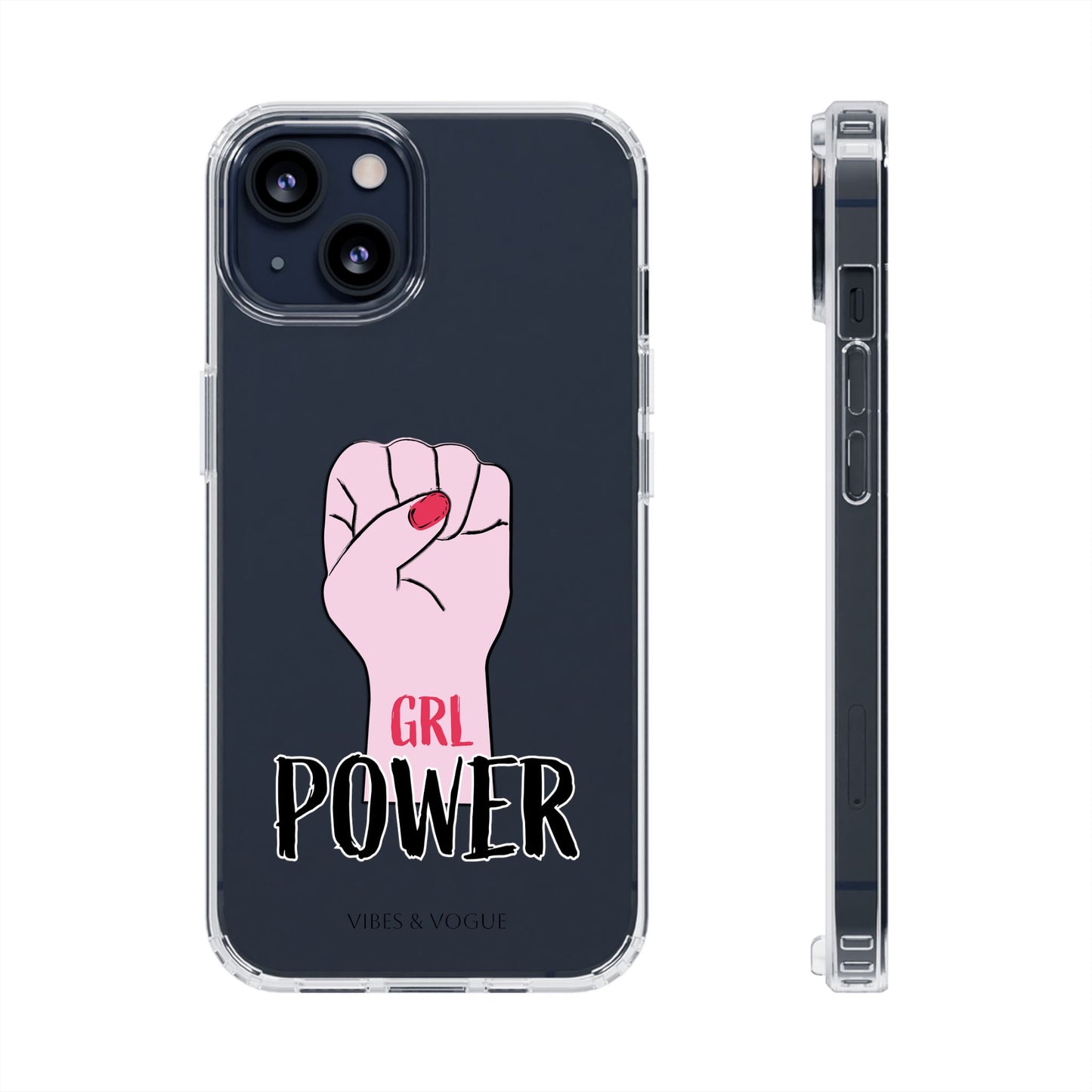 Empowering Clear Phone Case - 'GRL POWER' Design