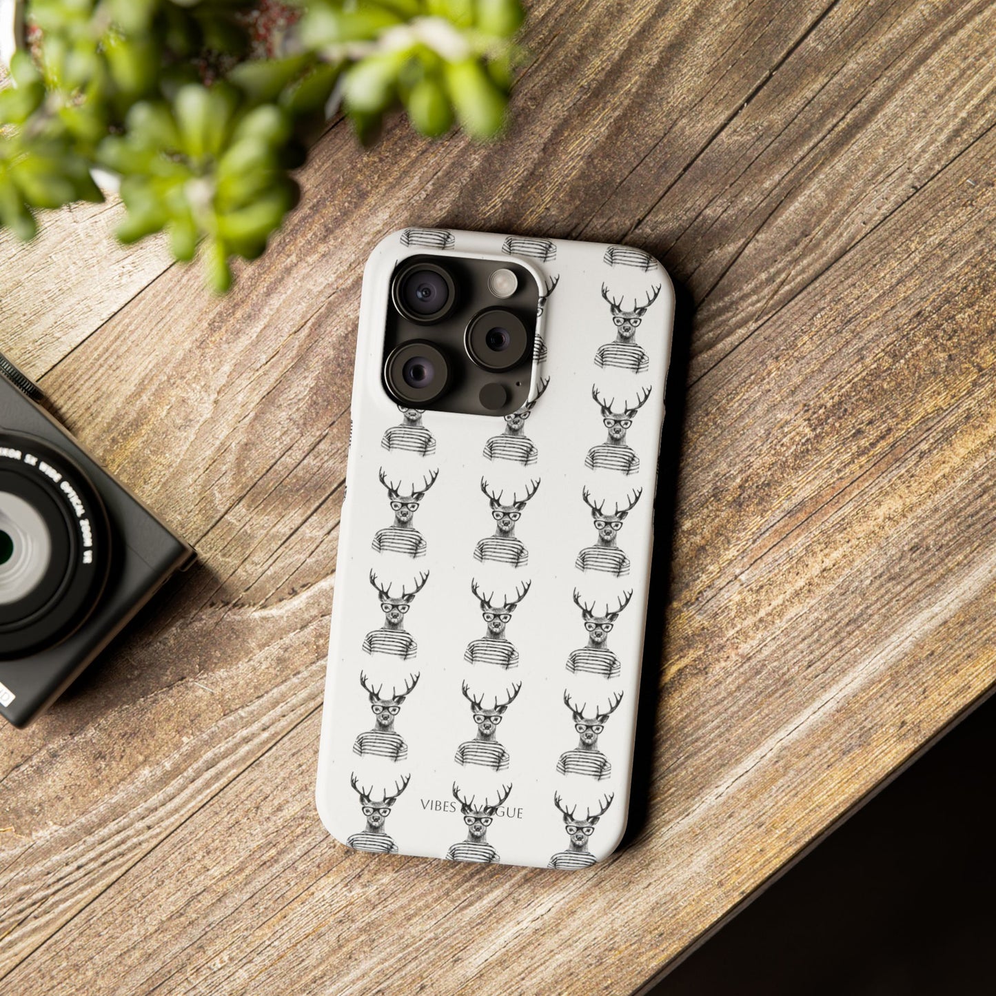 Stylish Slim Phone Case with Cool Stag Design