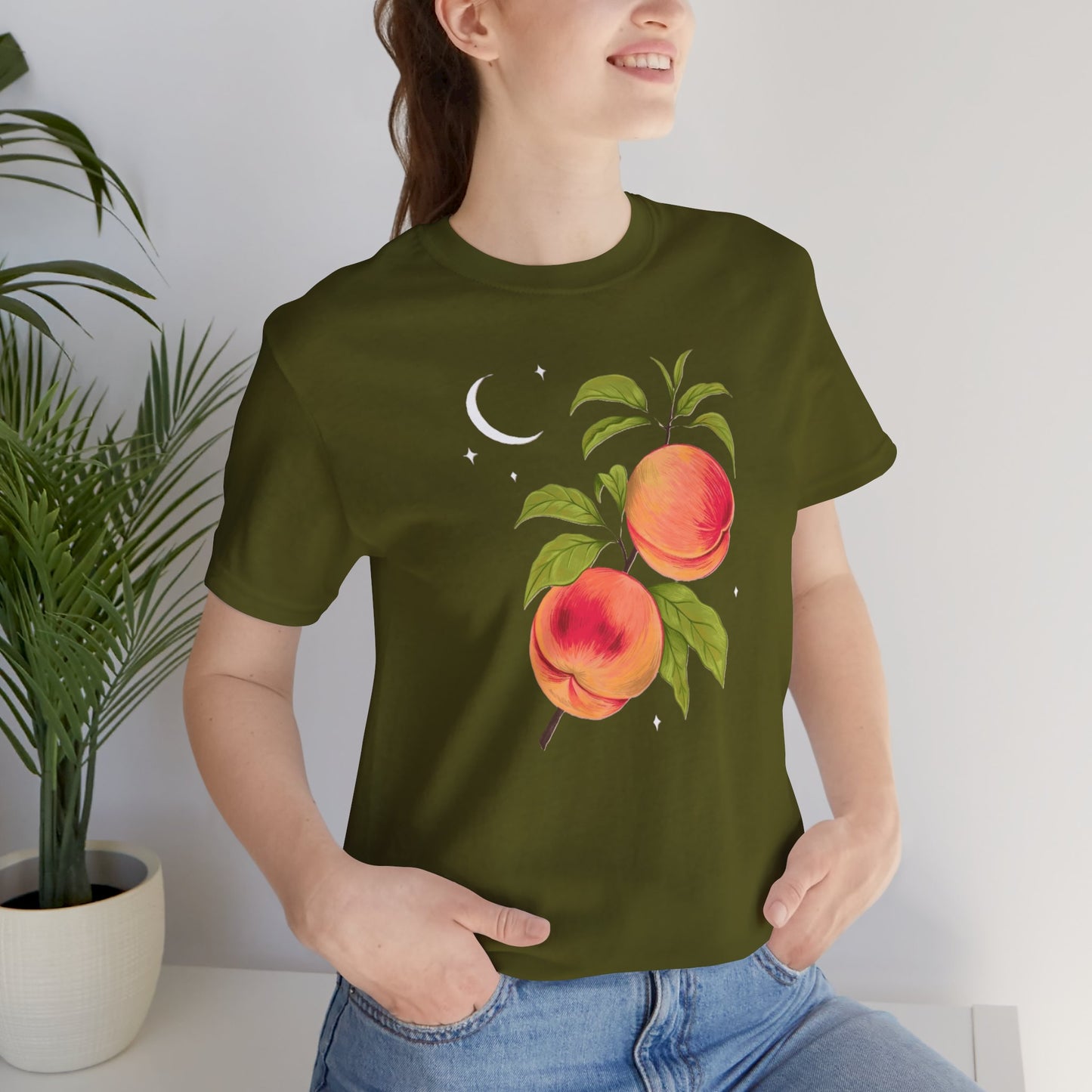 Peachy Summer Vibes Tee - Unisex Jersey Short Sleeve Shirt, Casual Wear, Gift for Her, Summer Fashion, Peach Design, Birthday Gift