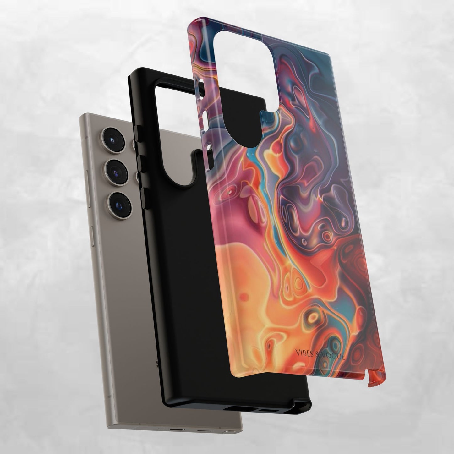 Colorful Phone Case, Abstract Print Cover, Tough Cases for Protection, Gift for Her, Modern Design, Trendy Mobile Accessory