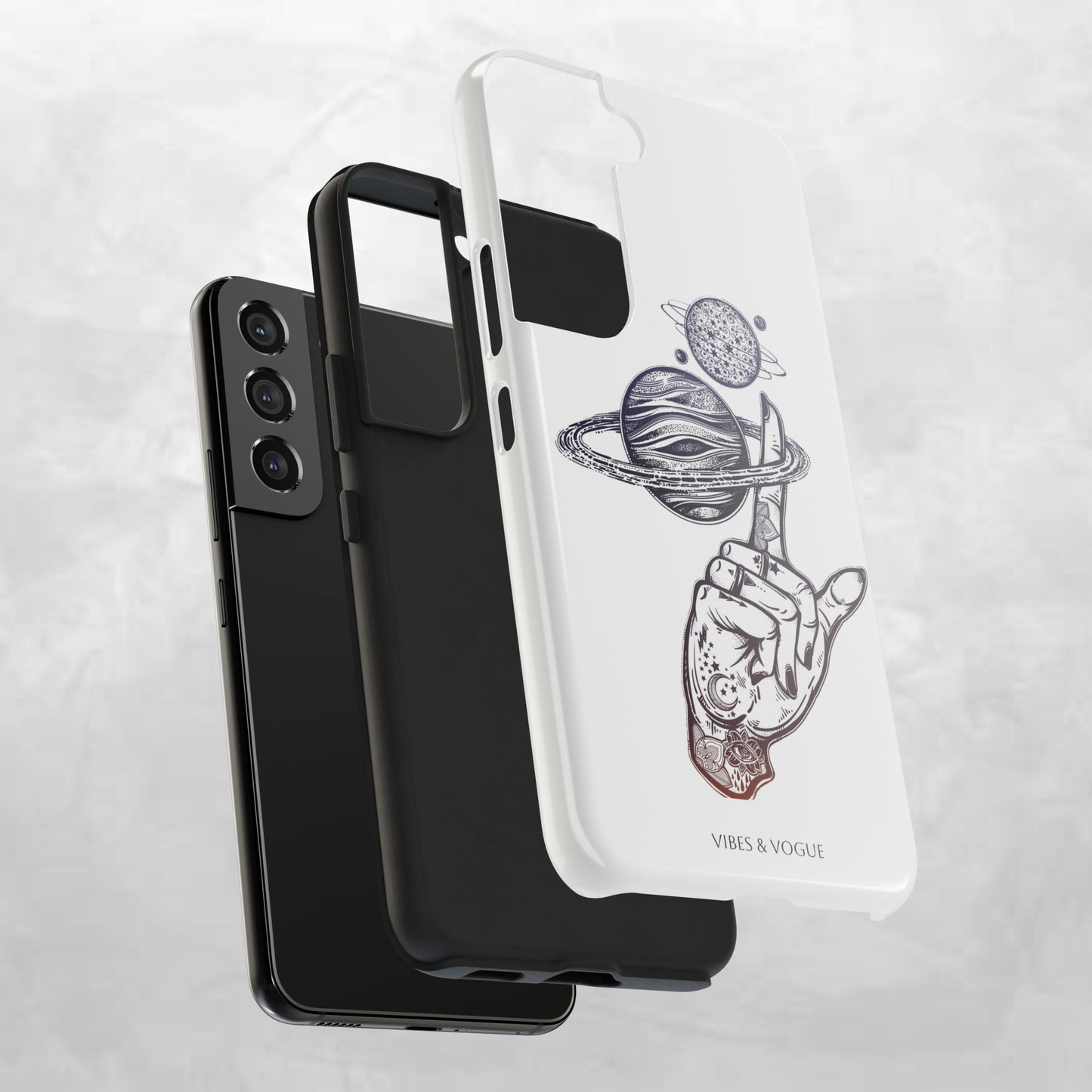 Cosmic Tattoo Phone Case, Unique Galaxy Cell Phone Cover, Gift for Astronomers, Trendy Space Phone Protector, Birthday and Holiday Gift