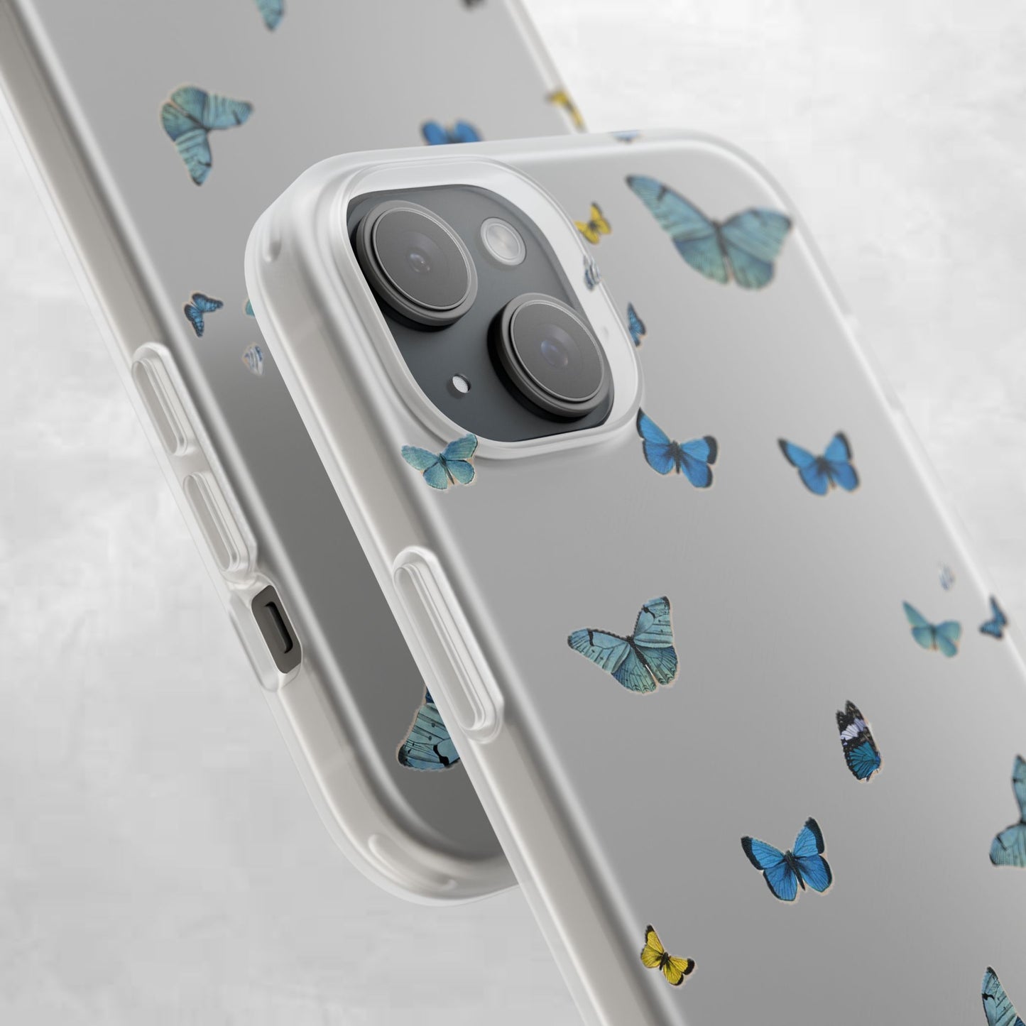 Butterfly Vibes Phone Case, Flexible Phone Cover, Elegant Phone Accessory, Gift for Nature Lovers, Spring Decor, Eco-Friendly Case