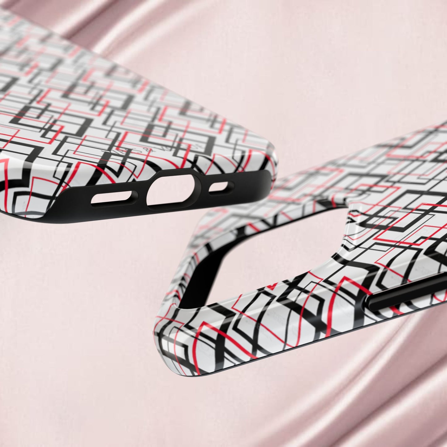 Stylish Geometric Tough Phone Case - Modern Design for Trendsetters