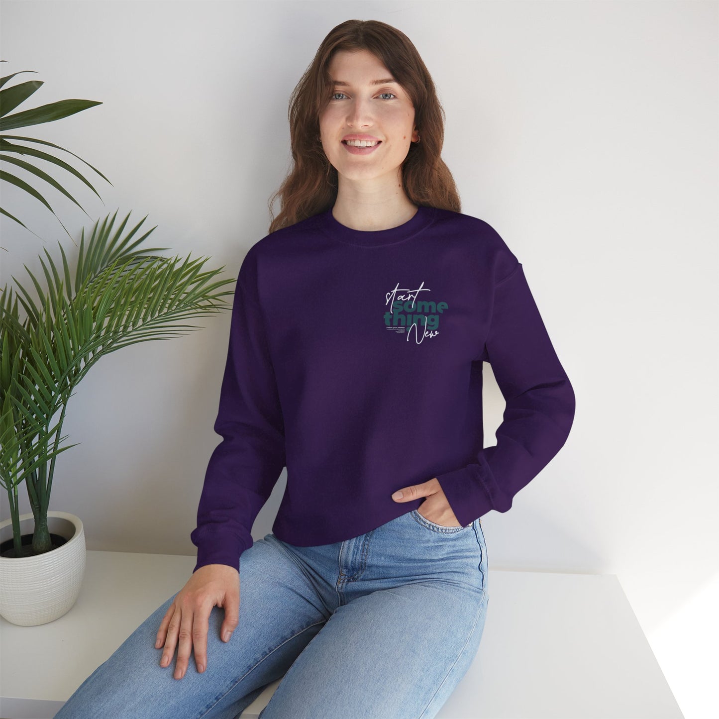 Minimal 'Do Something' Crewneck Sweatshirt