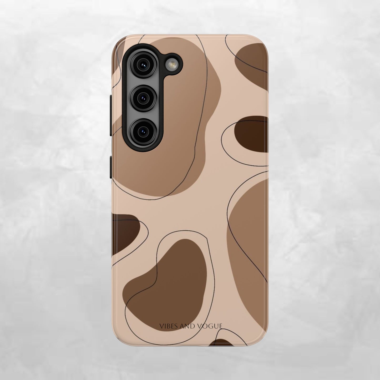 Abstract Brown Cowhide Tough Phone Case