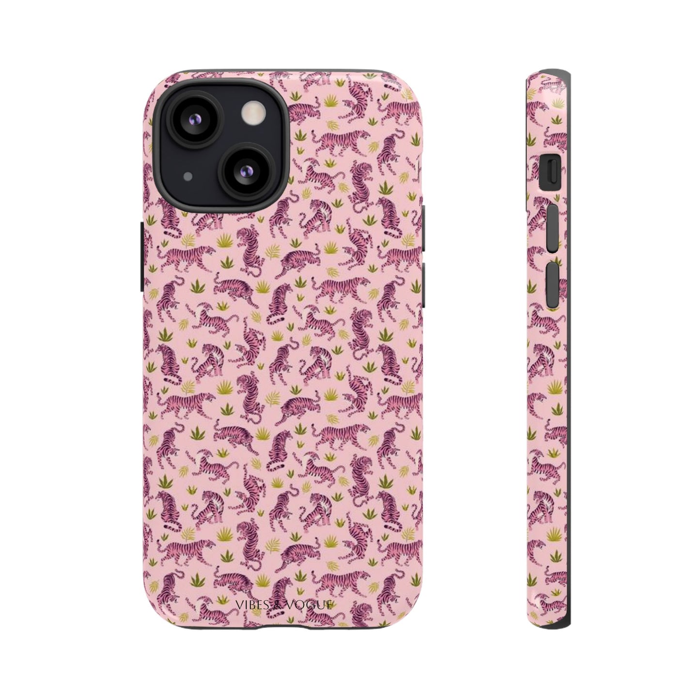 Pink Tiger Pattern Phone Case - Tough Cases